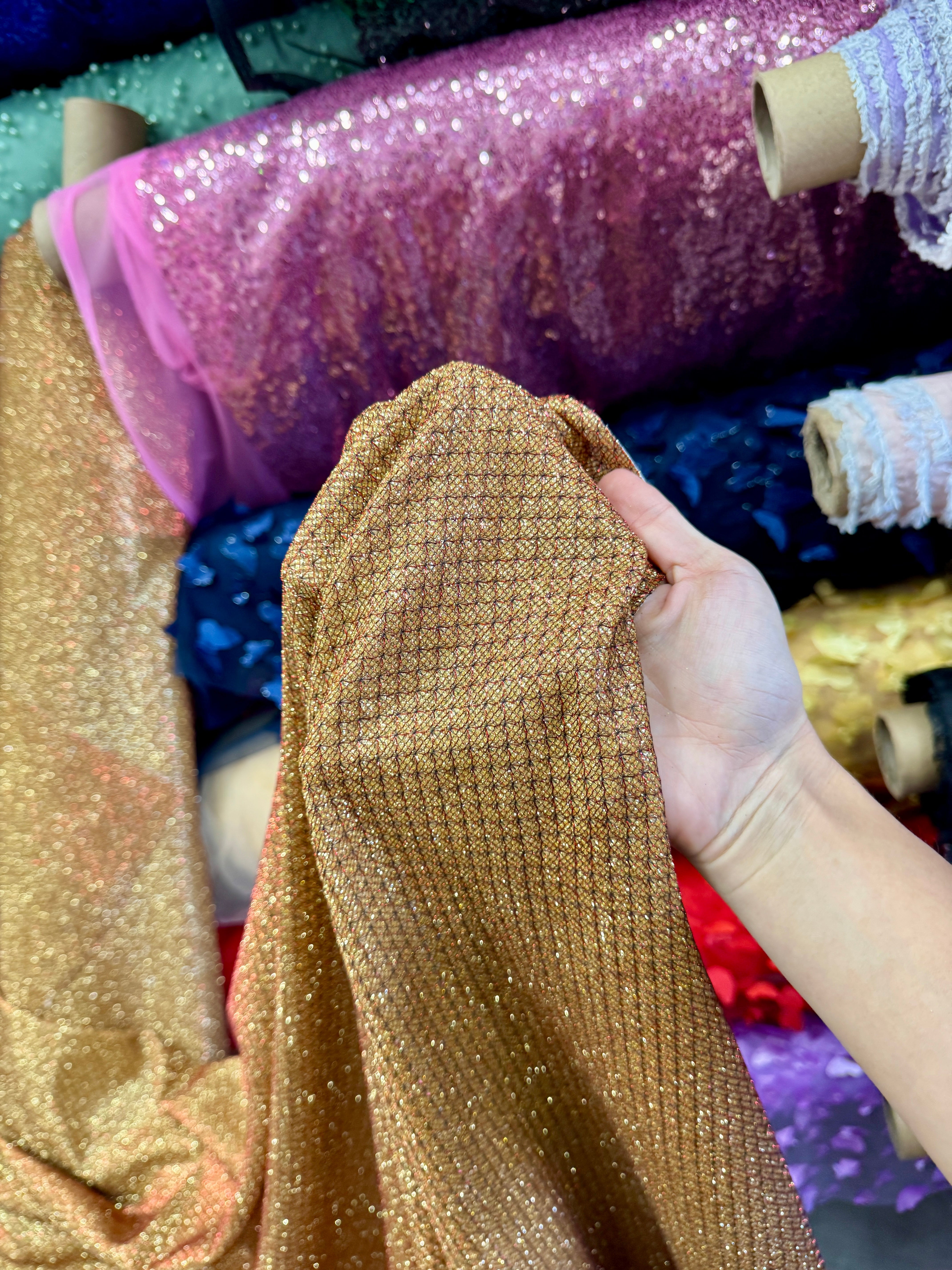 Antique Gold Crackle Shimmery Lurex, Fabric Store, Sewing Store, Cheap Fabric Store, Kiki Textiles, Textile by the Yard