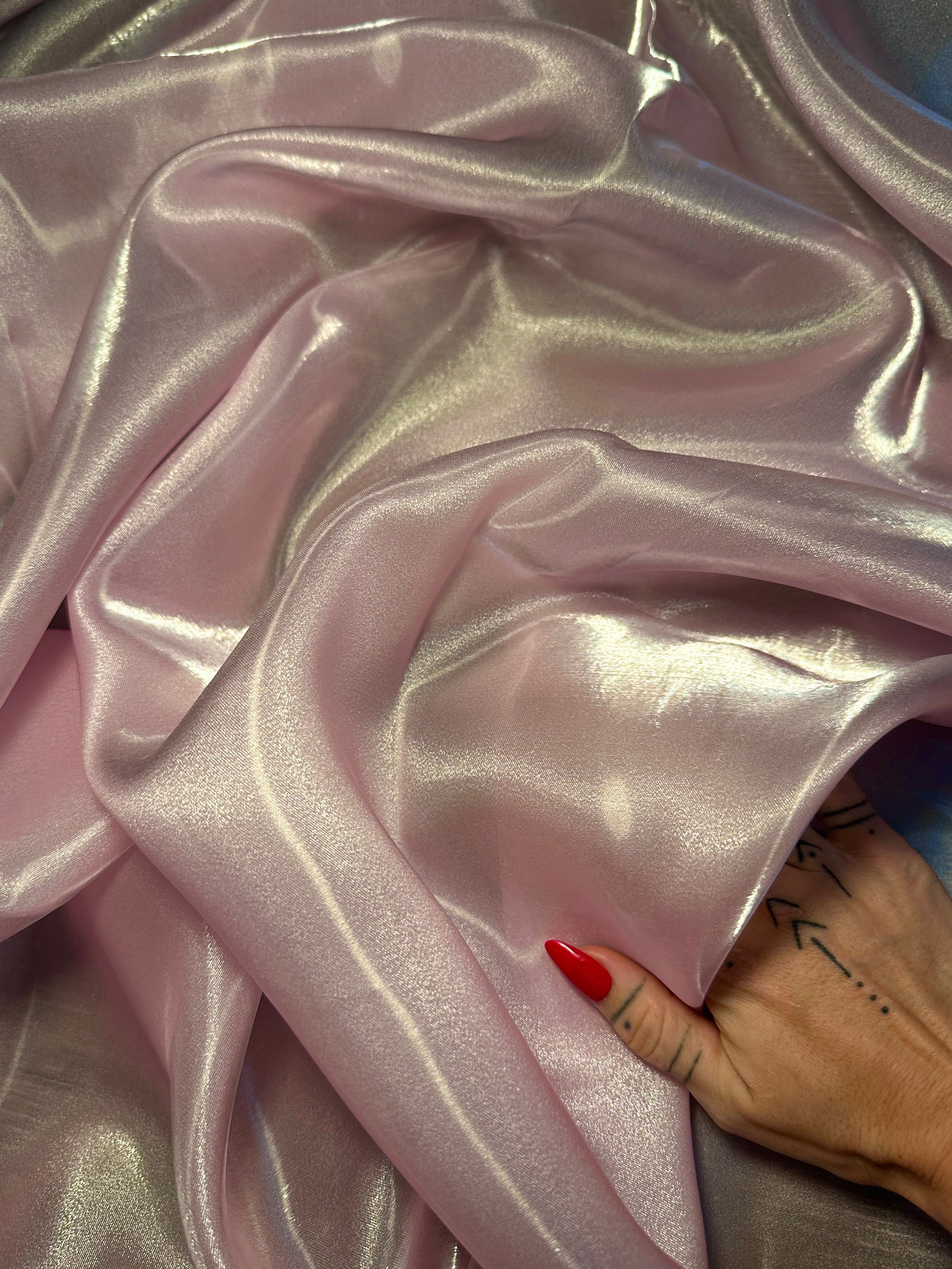 Baby Pink Liquid Shimmery Organza, Fabric Store, Sewing Store, Cheap Fabric Store, Kiki Textiles, Textile by the Yard