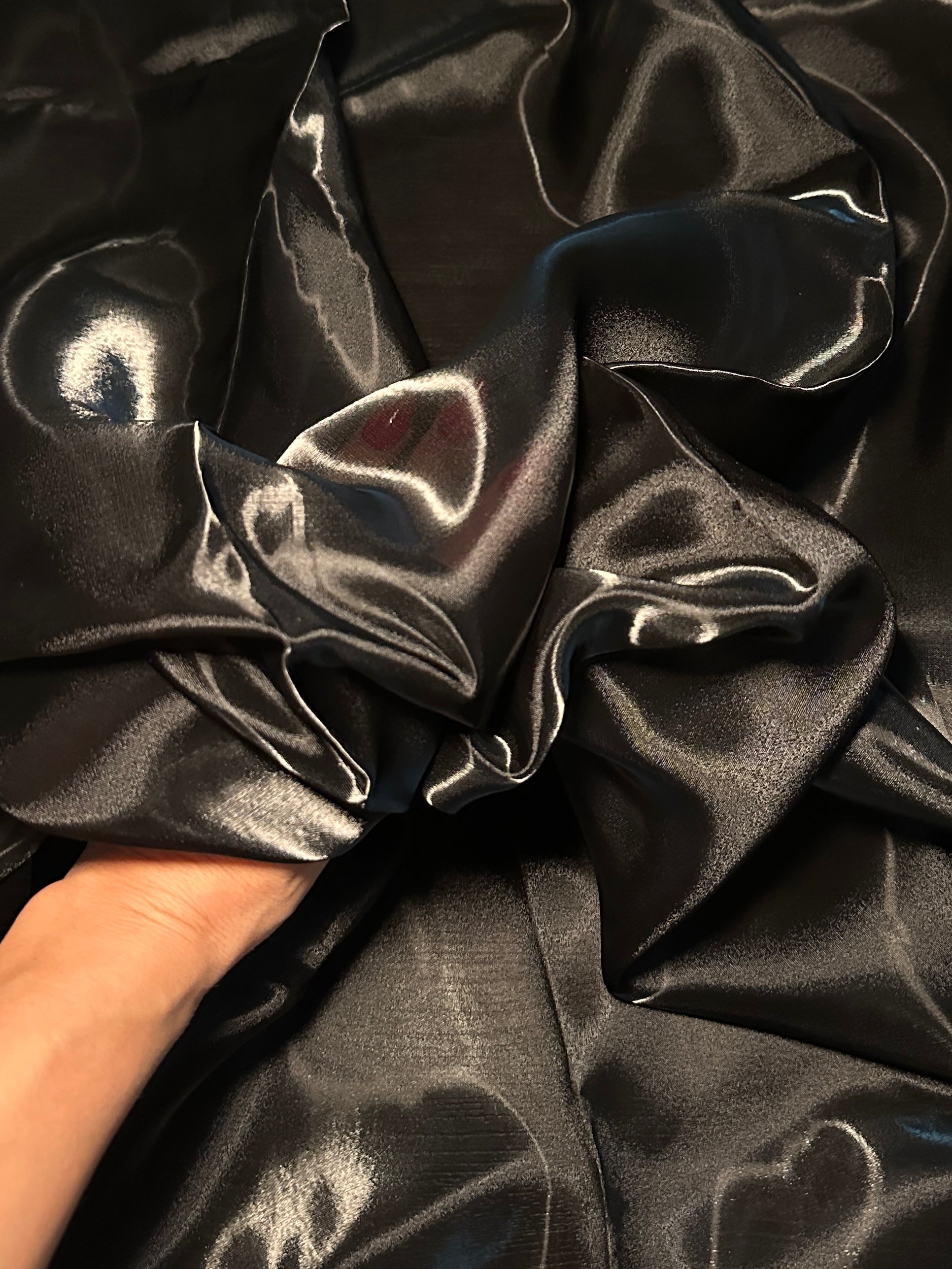 Black Liquid Shimmery Organza, Fabric Store, Sewing Store, Cheap Fabric Store, Kiki Textiles, Textile by the Yard