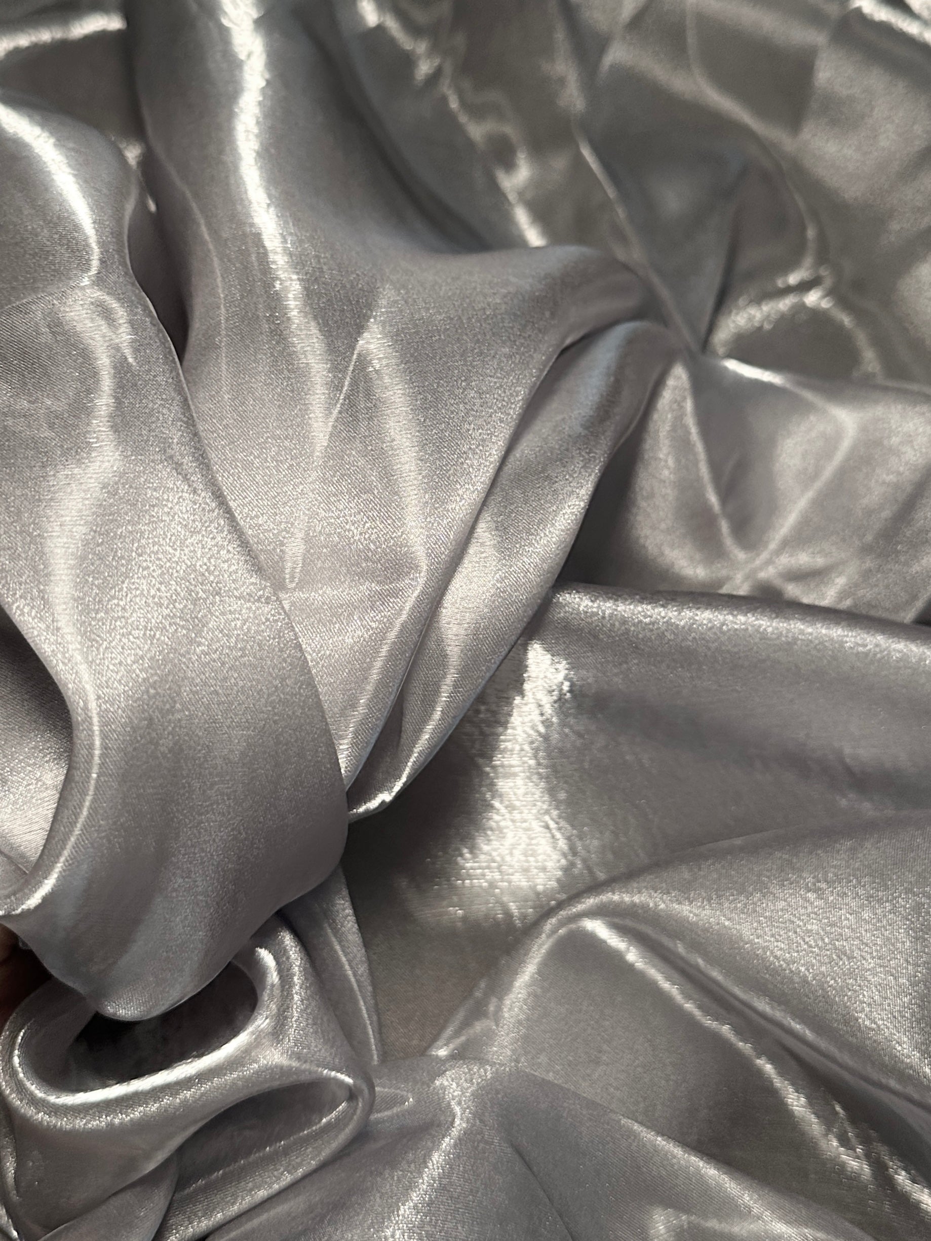 Silver Liquid Shimmery Organza, Fabric Store, Sewing Store, Cheap Fabric Store, Kiki Textiles, Textile by the Yard