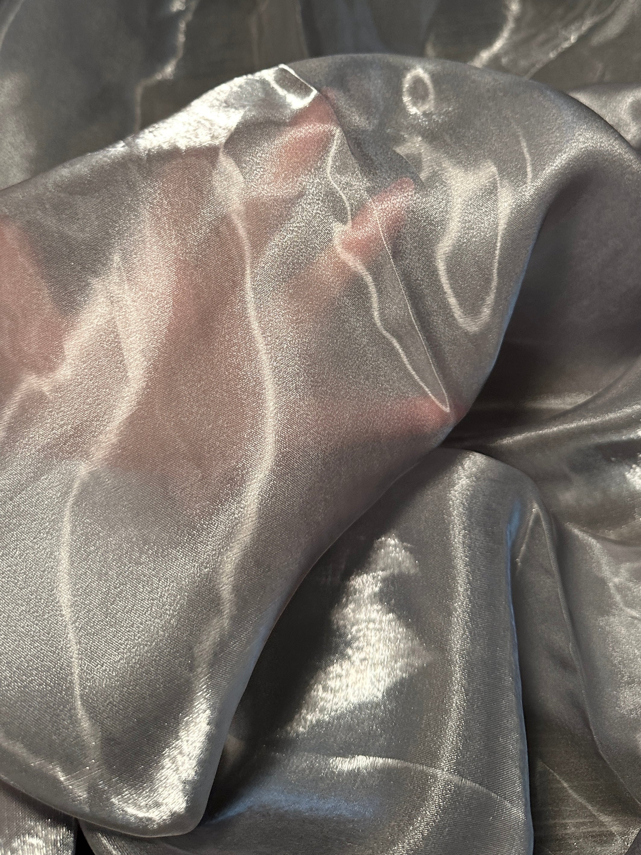 Silver Liquid Shimmery Organza, Fabric Store, Sewing Store, Cheap Fabric Store, Kiki Textiles, Textile by the Yard