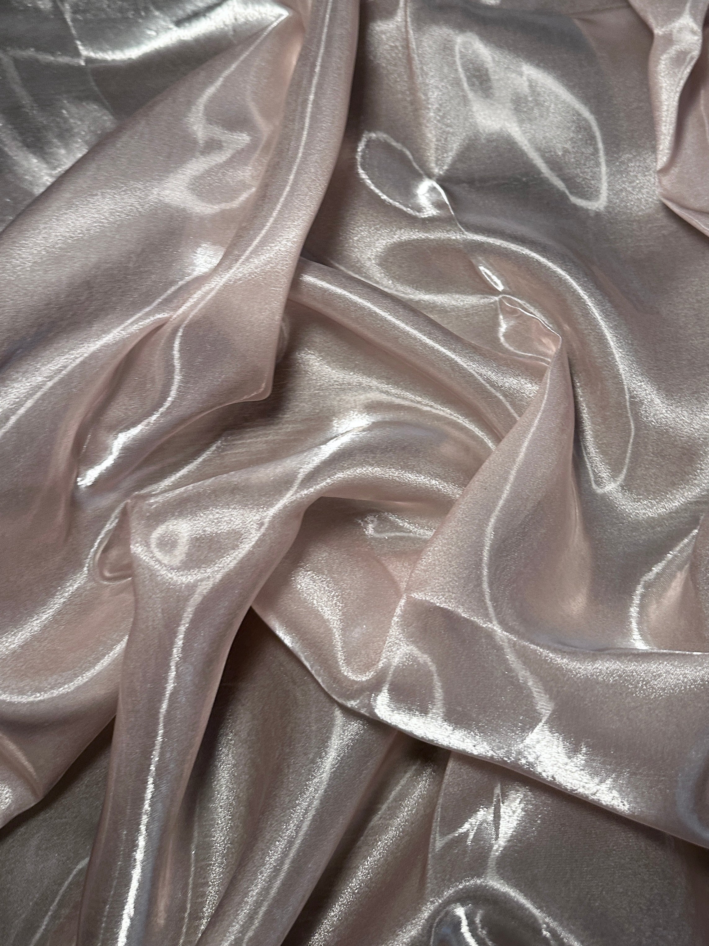 Pale Mauve Liquid Shimmery Organza, Fabric Store, Sewing Store, Cheap Fabric Store, Kiki Textiles, Textile by the Yard