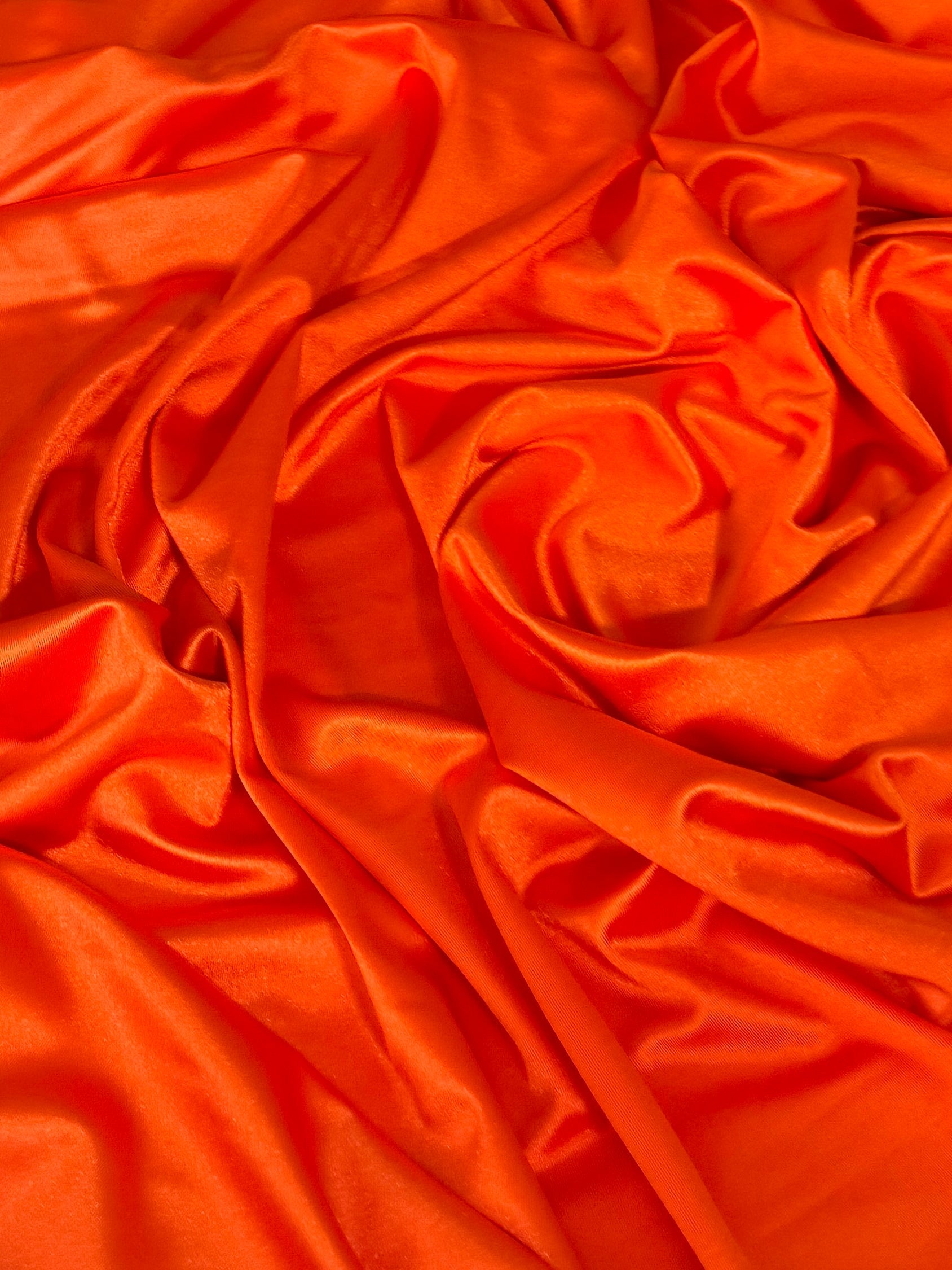 Orange Shiny Nylon Spandex, Nylon Spandex Fabric, Stretch Spandex Fabric, Shiny Spandex Fabric, Spandex Fabric, Stretch Nylon Fabric, Nylon Fabric, Shiny Fabric, Elastic Fabric