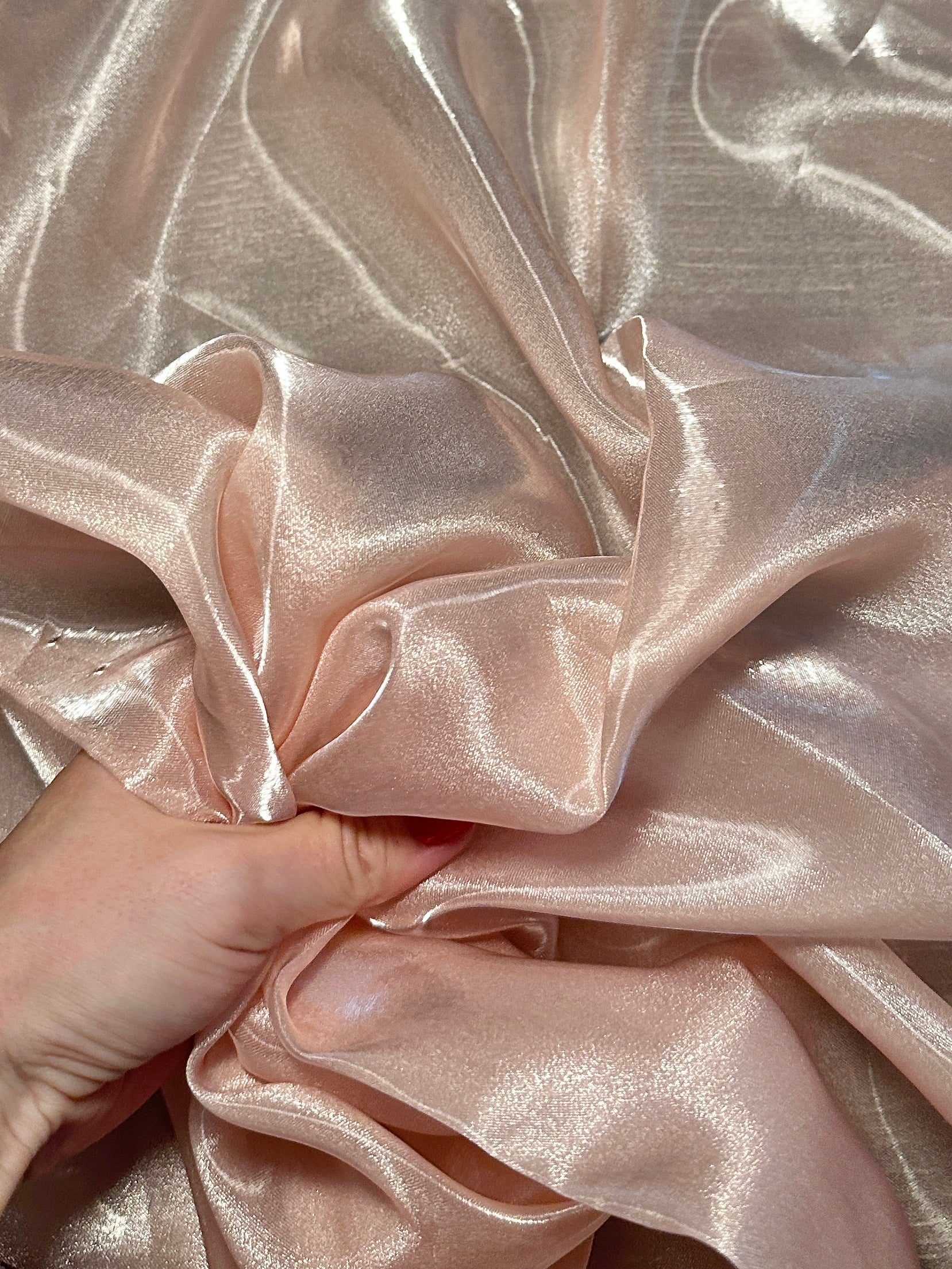 Blush Pink Liquid Shimmery Organza, Fabric Store, Sewing Store, Cheap Fabric Store, Kiki Textiles, Textile by the Yard