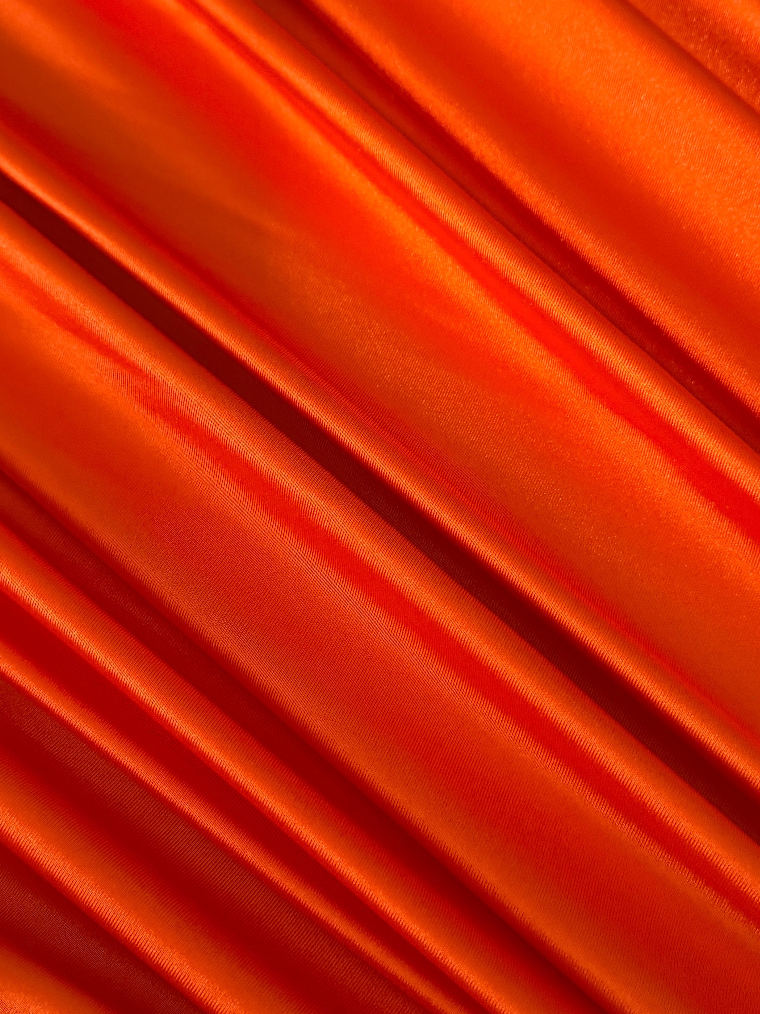 Orange Shiny Nylon Spandex, Nylon Spandex Fabric, Stretch Spandex Fabric, Shiny Spandex Fabric, Spandex Fabric, Stretch Nylon Fabric, Nylon Fabric, Shiny Fabric, Elastic Fabric
