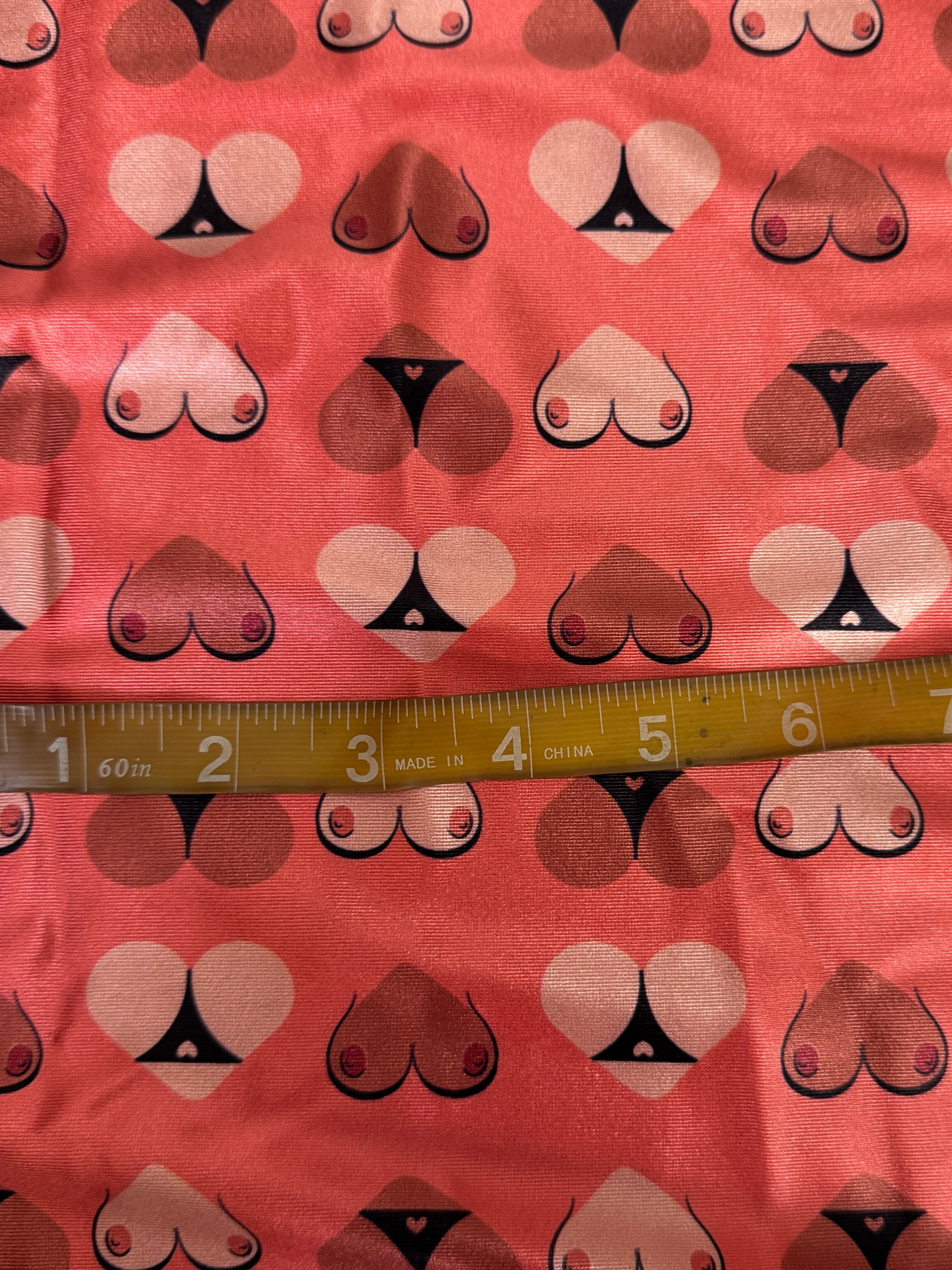 Cheeky Hearts Nylon Spandex, Kiki Sewing Store, Luxury Fabric, Cheap Fabric Store, Kiki Textiles, Textile by the Yard, Los Angeles Fabrics