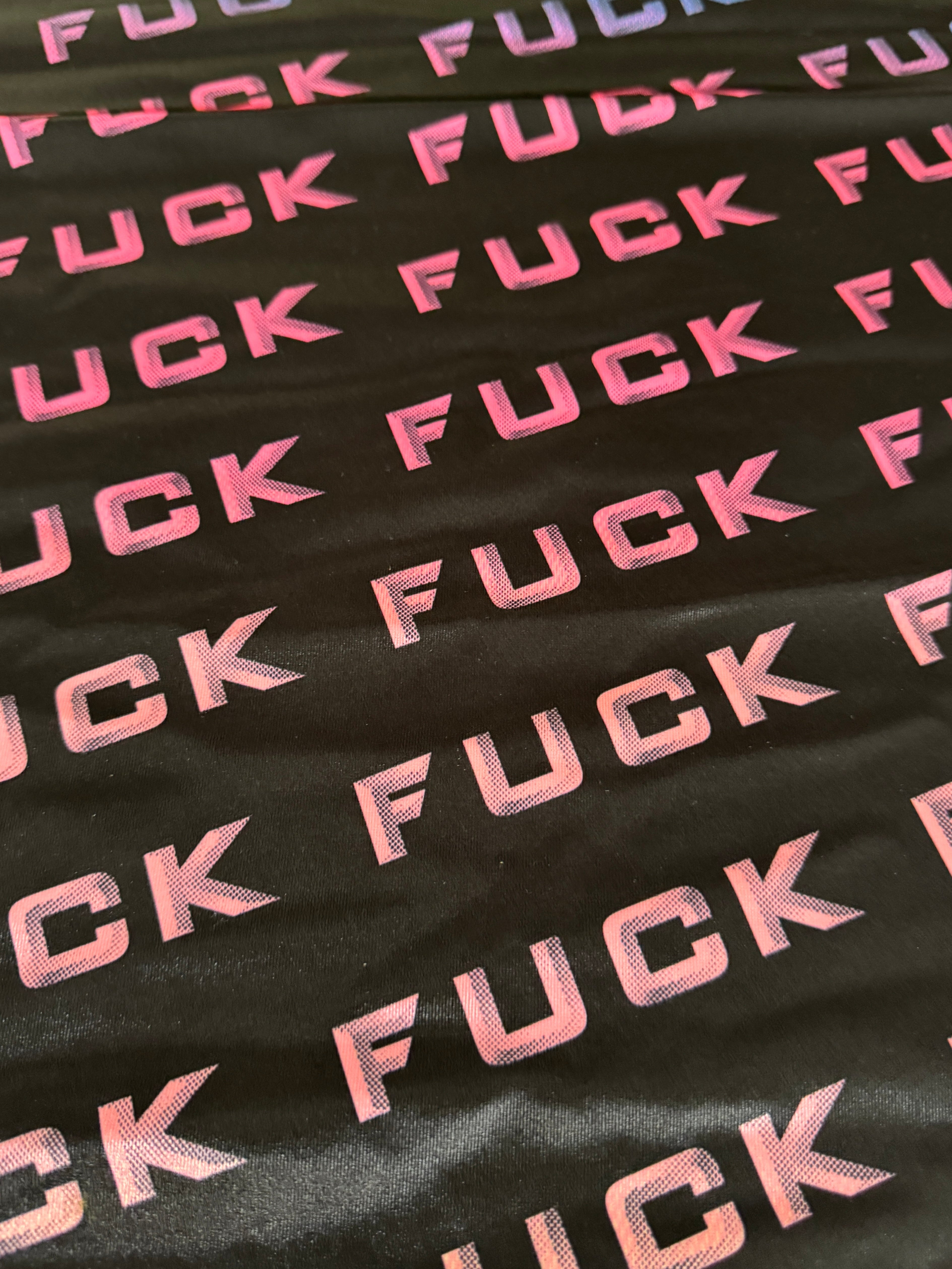 Neon Fuck Print Nylon Spandex, Nylon Spandex Print, Printed Spandex Fabric, Stretch Print Fabric, Printed Stretch Fabric, Spandex Print Fabric, Printed Fabric Stretch