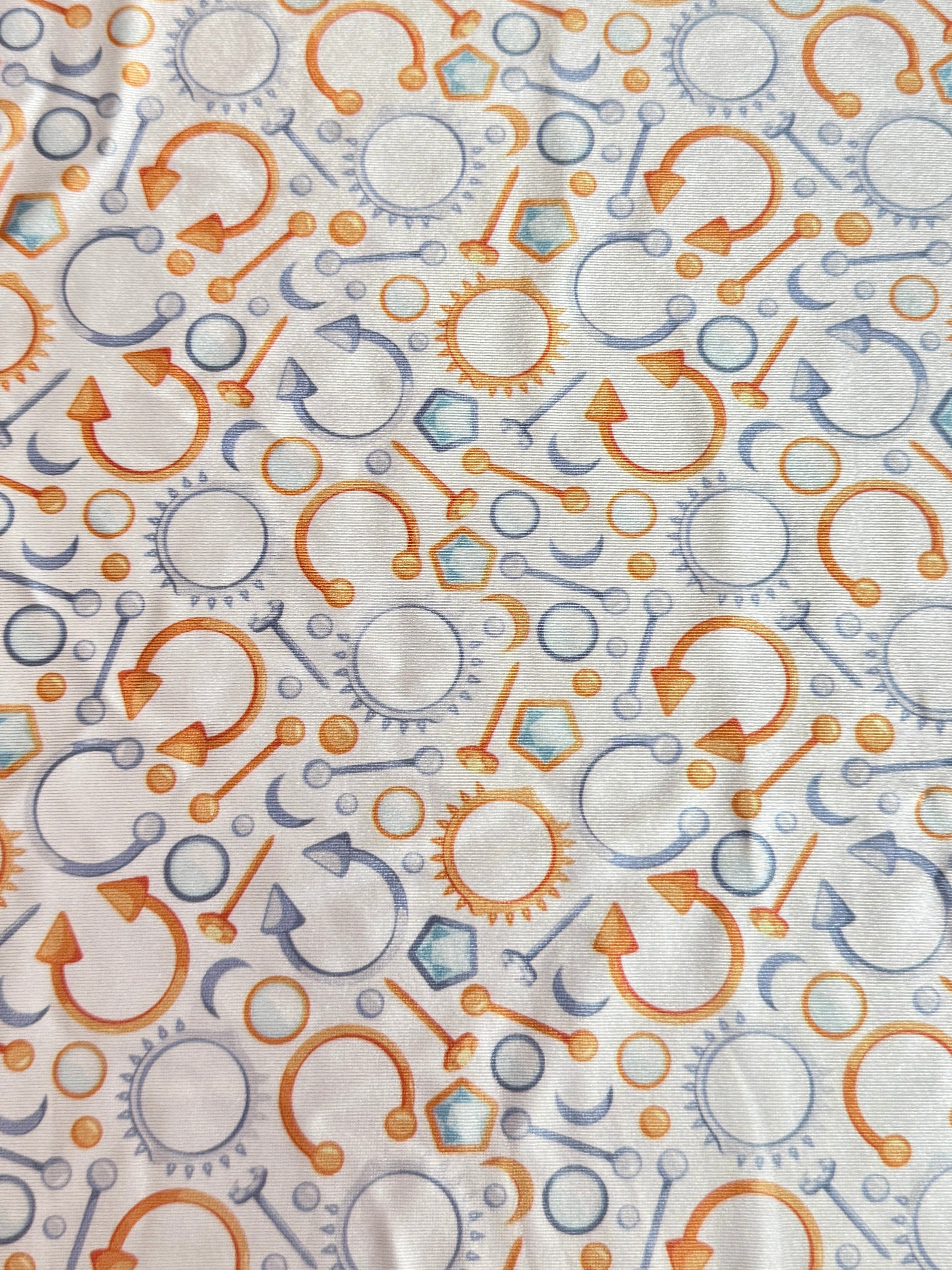 White Abstract Piercing Nylon Spandex, Kiki Sewing Store, Luxury Fabric, Cheap Fabric Store, Kiki Textiles, Textile by the Yard, Los Angeles Fabrics