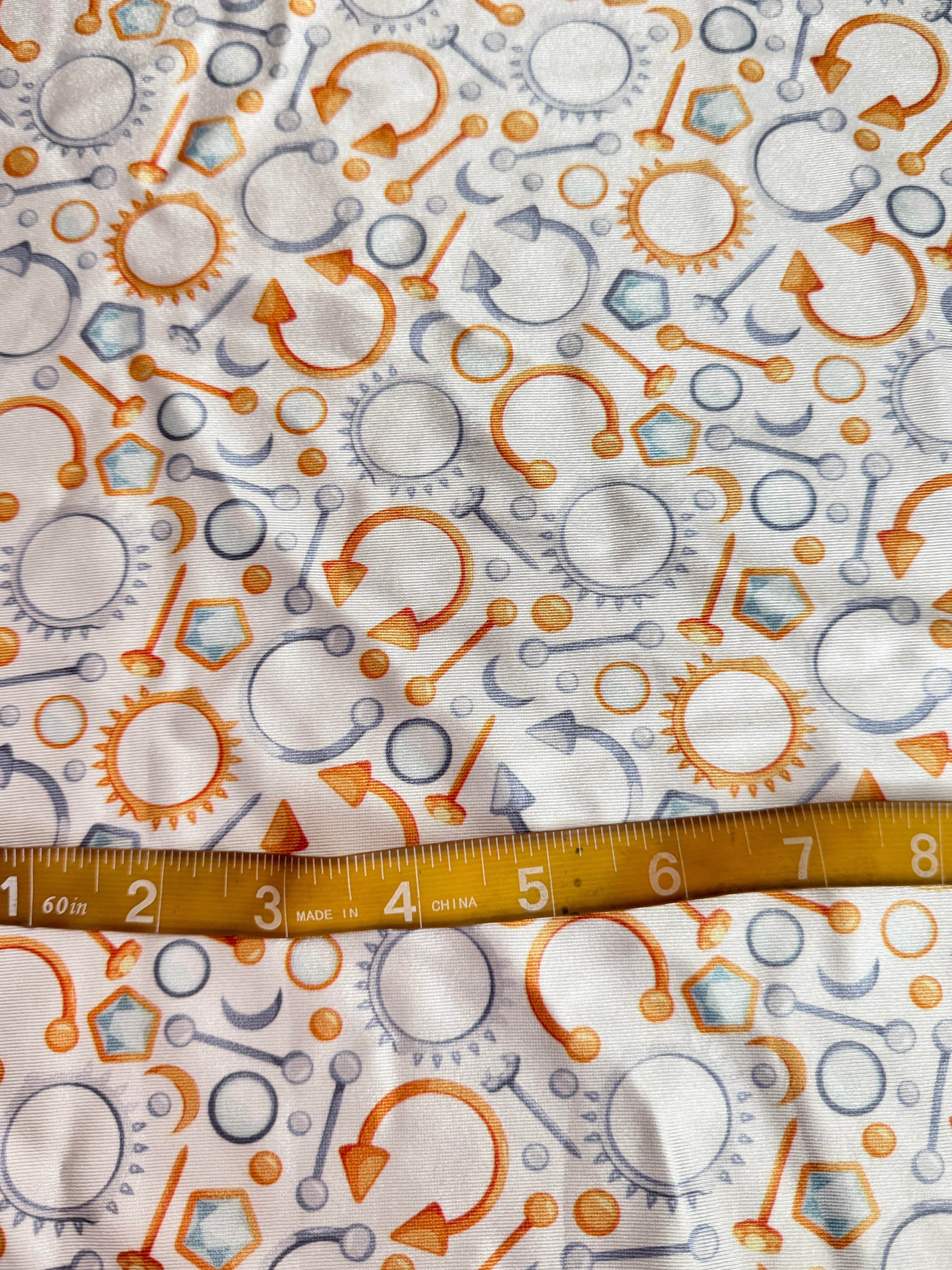 White Abstract Piercing Nylon Spandex, online rhinestones store, sewing,  fabric store, sewing store, cheap rhinestones store, rhinestones world