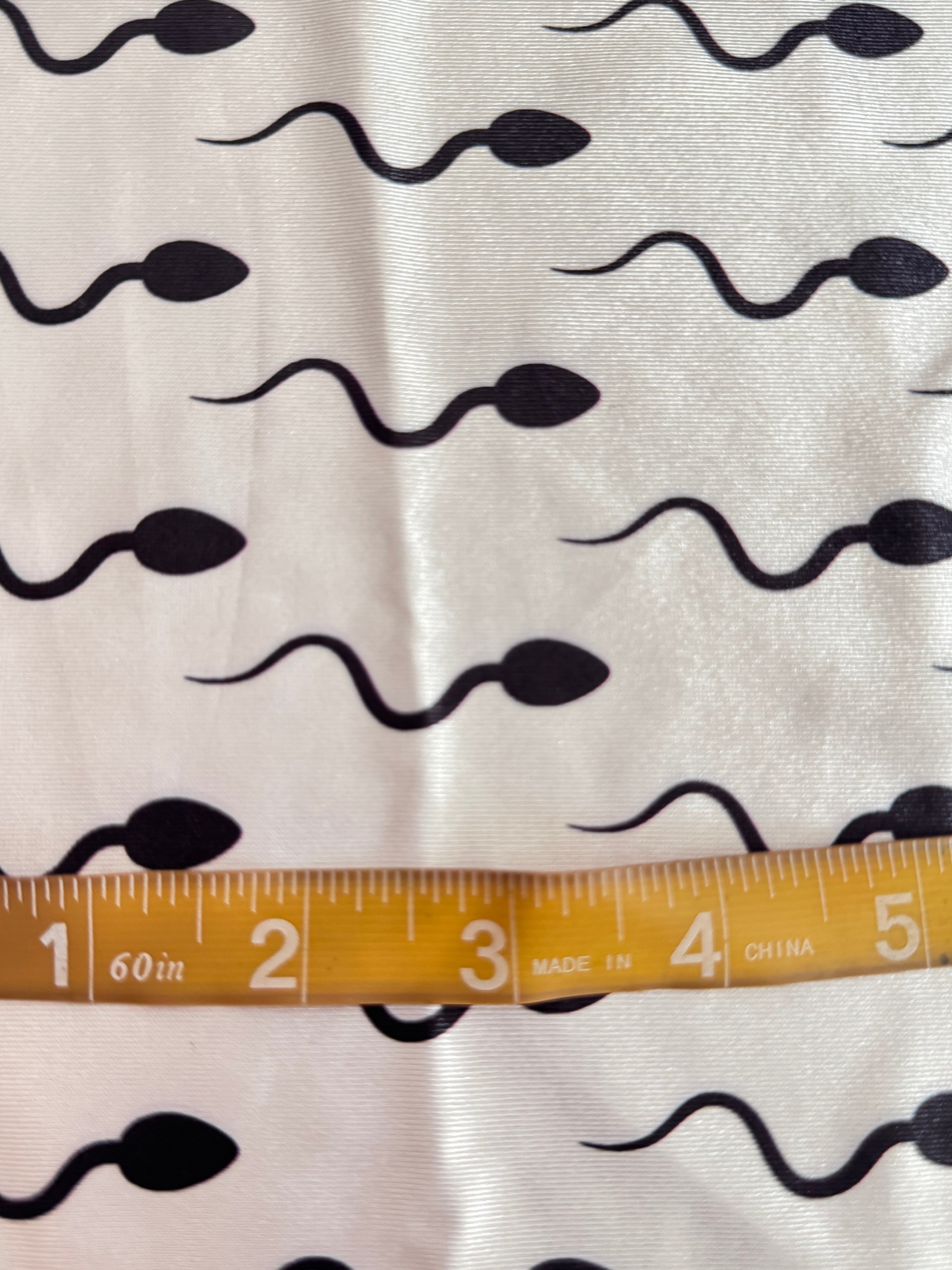 White Sperm Print Nylon Spandex, Kiki Sewing Store, Luxury Fabric, Cheap Fabric Store, Kiki Textiles, Textile by the Yard, Los Angeles Fabrics