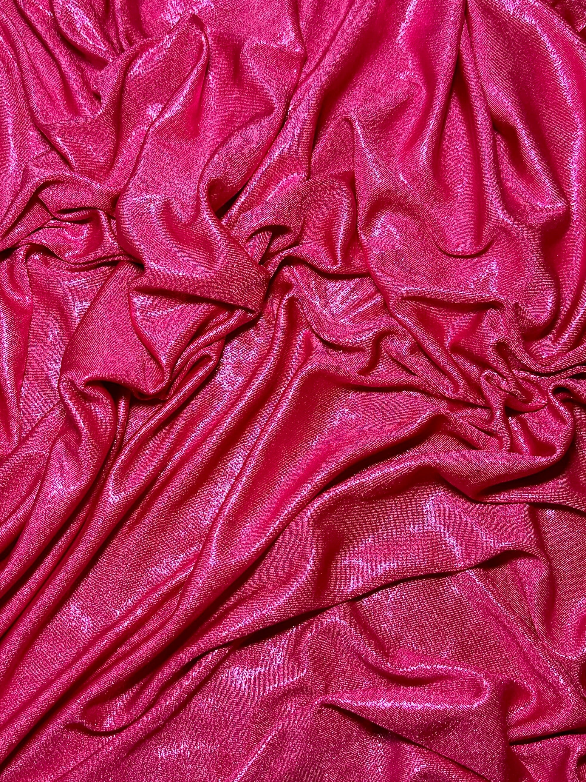 Hot Pink Slinky Foiled Jersey
