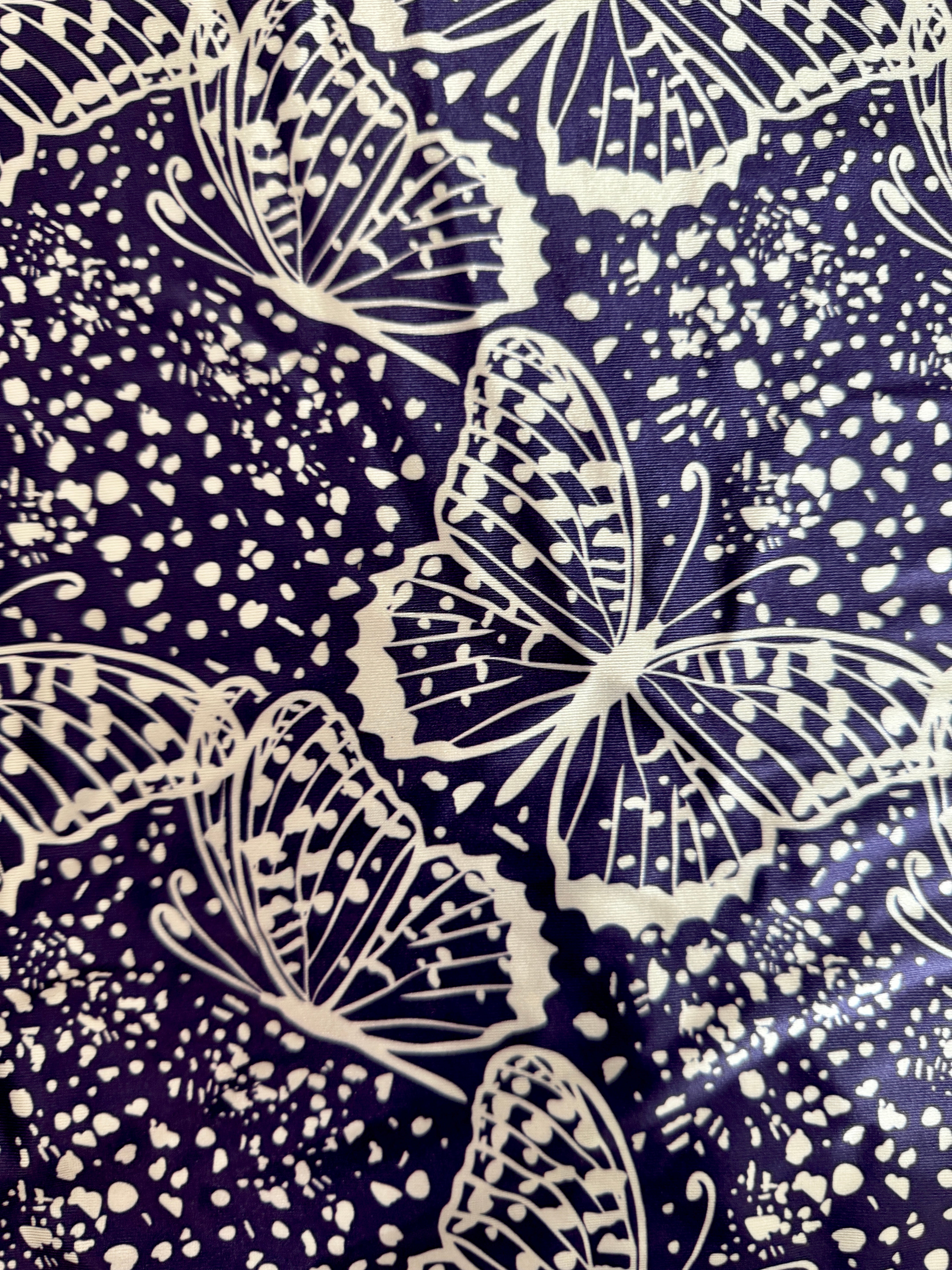 Navy Butterfly Print Nylon Spandex, Nylon Spandex Print, Printed Spandex Fabric, Stretch Print Fabric, Printed Stretch Fabric, Spandex Print Fabric, Printed Fabric Stretch