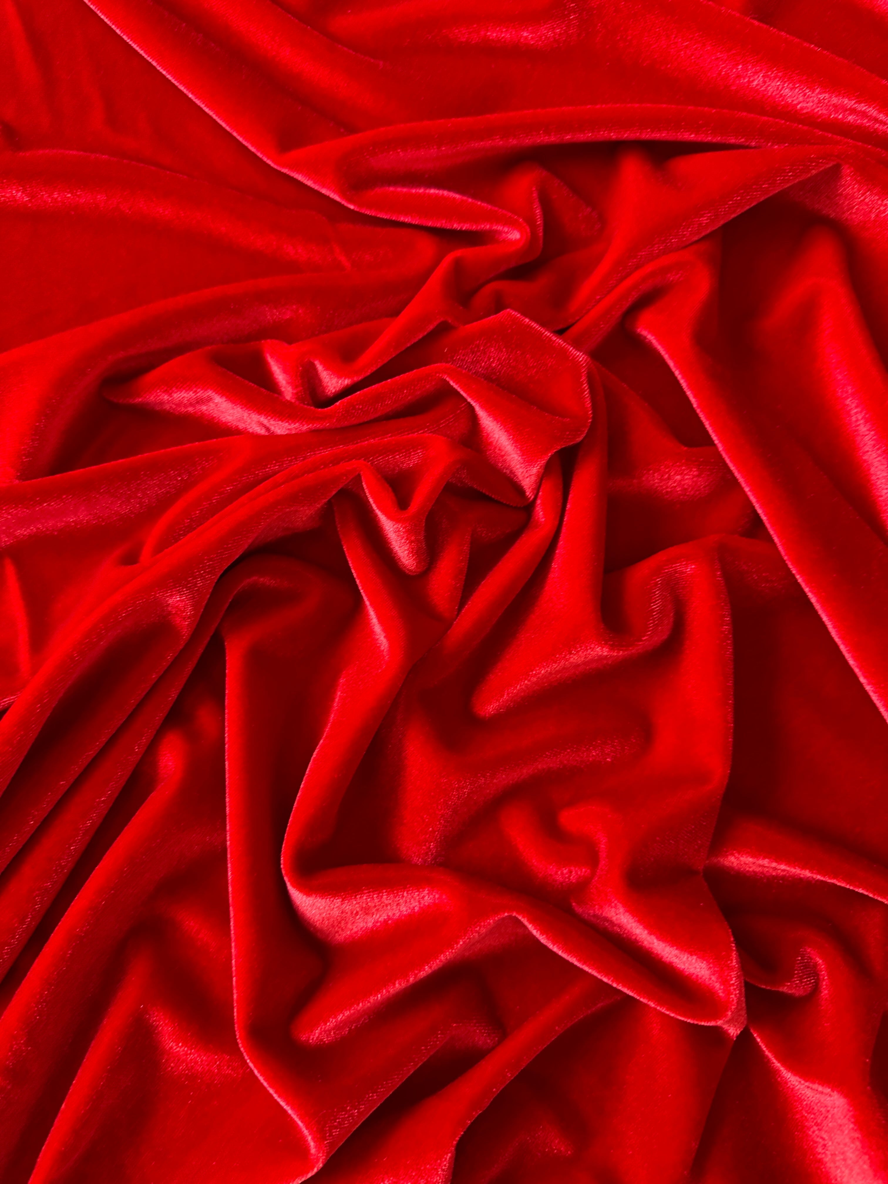 red stretch velvet, dark red stretch velvet, light red stretch velvet, blood red stretch velvet, stretch velvet for woman, stretch velvet for bride, stretch velvet on sale, stretch velvet on discount, premium stretch velvet, kiki textile stretch velvet, buy stretch velvet online