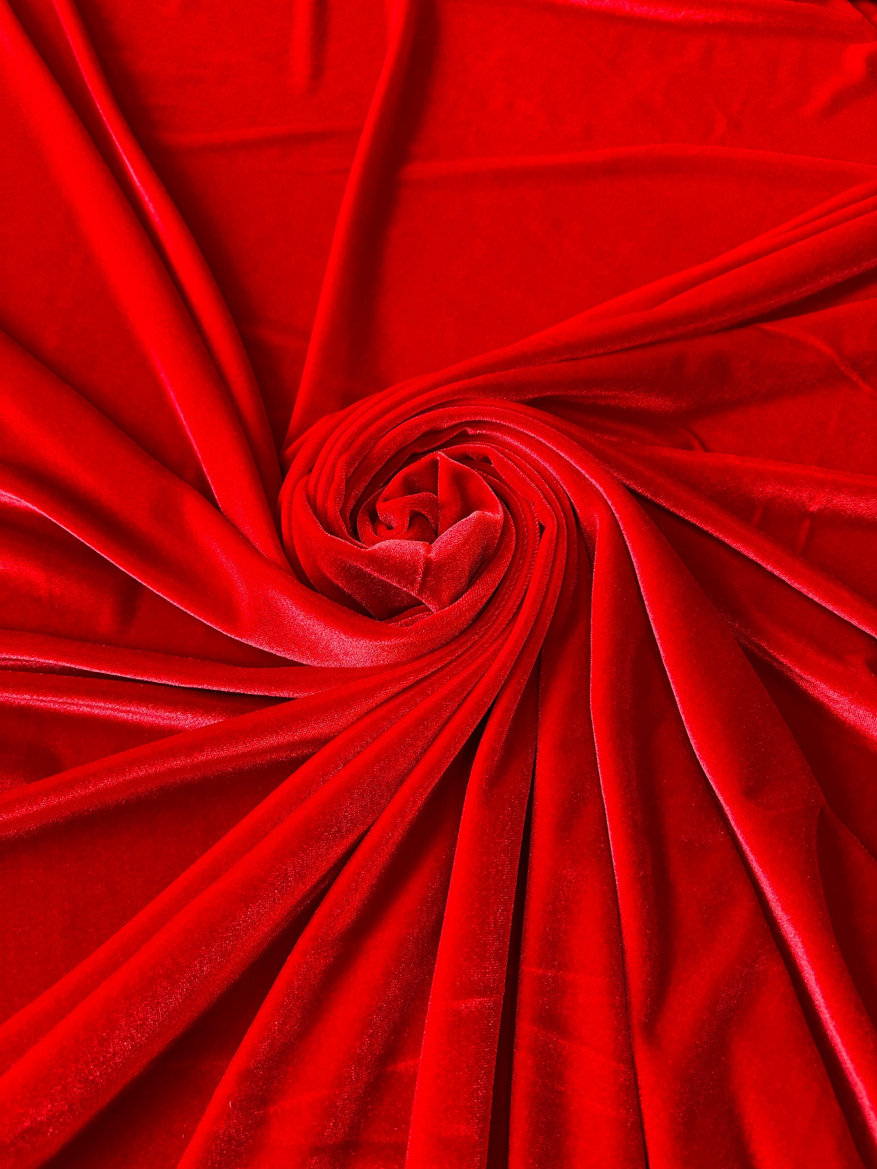 red stretch velvet, dark red stretch velvet, light red stretch velvet, blood red stretch velvet, stretch velvet for woman, stretch velvet for bride, stretch velvet on sale, stretch velvet on discount, premium stretch velvet, kiki textile stretch velvet, buy stretch velvet online