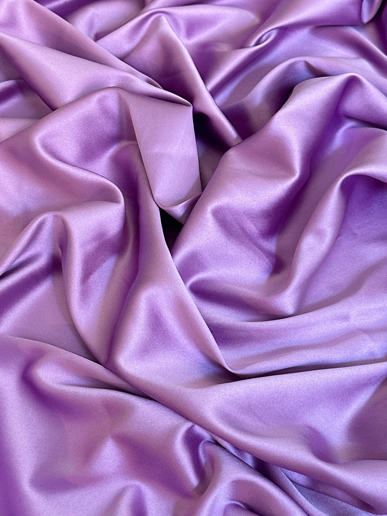  lavender stretch crepe back satin, mauve stretch crepe back satin, purple stretch crepe back satin, premium stretch crepe back satin, satin for bride, satin for woman, satin in low price, cheap satin, satin on sale