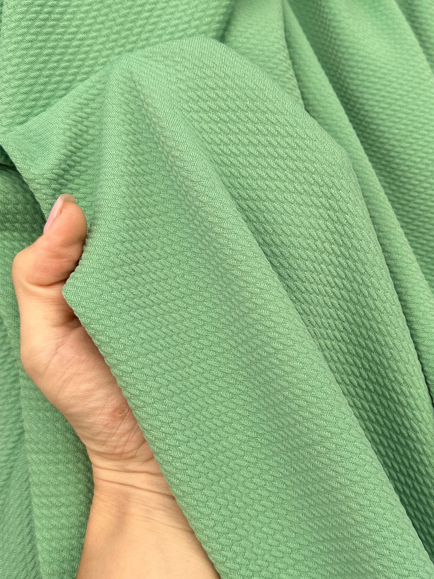 sage green liverpool knit, green liverpool knit, light green liverpool knit, knit for woman, knit for bride, knit on discount, knit on sale, knit for gown, liverpool knit for party wear, premium liverpool knit, kiki textile liverpool knit