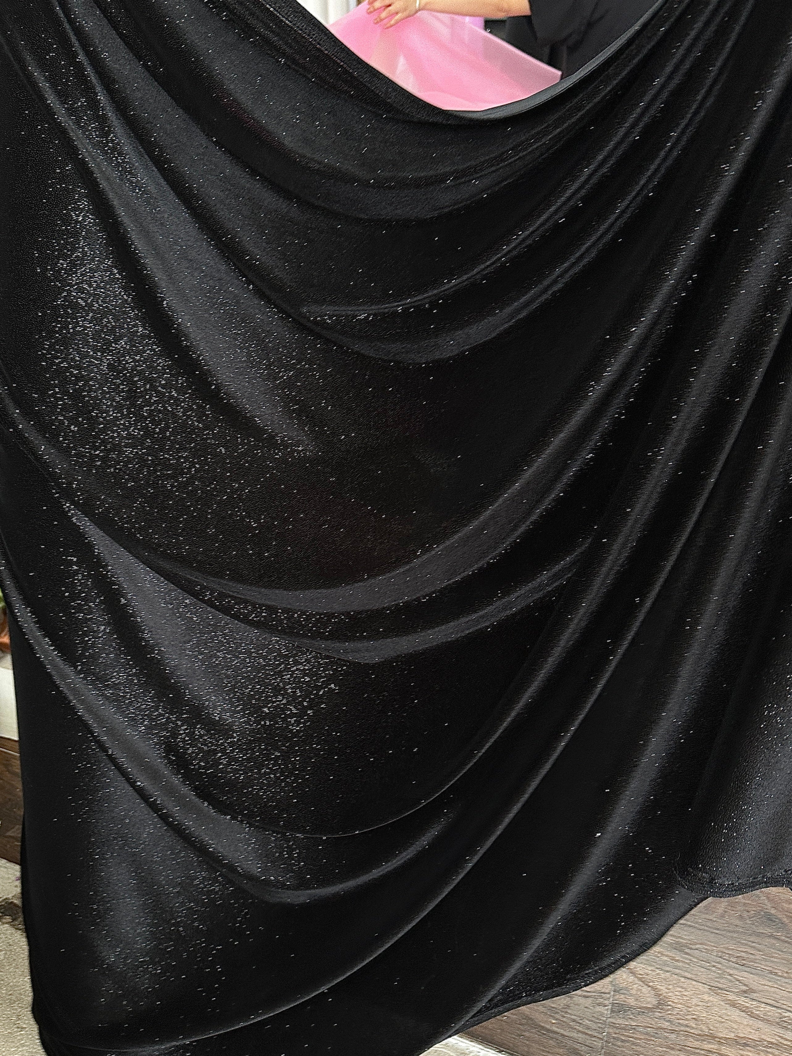 Black Shimmery Stretch Velvet Black Shimmery Stretch Velvet