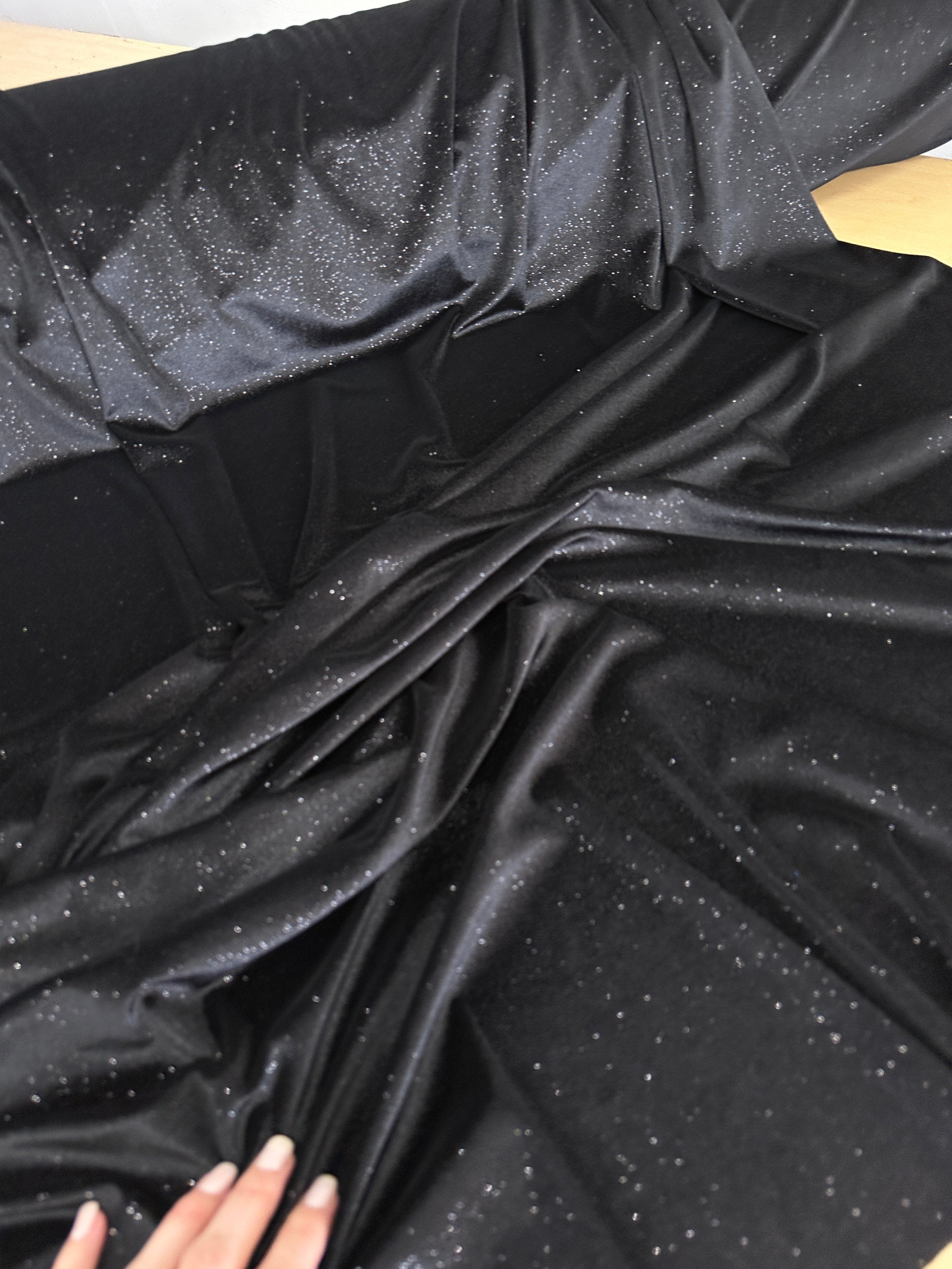 black glitter velvet, jet black glitter velvet, dark grey glitter velvet, glitter velvet on discount, glitter velvet on sale, glitter velvet for woman, glitter velvet for bride, premium glitter velvet, buy glitter velvet online