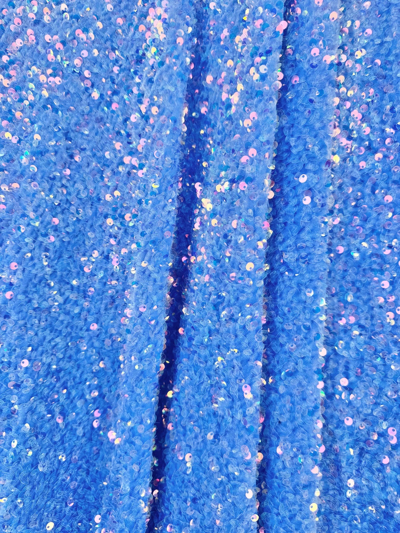 Iridescent Sequin on Velvet