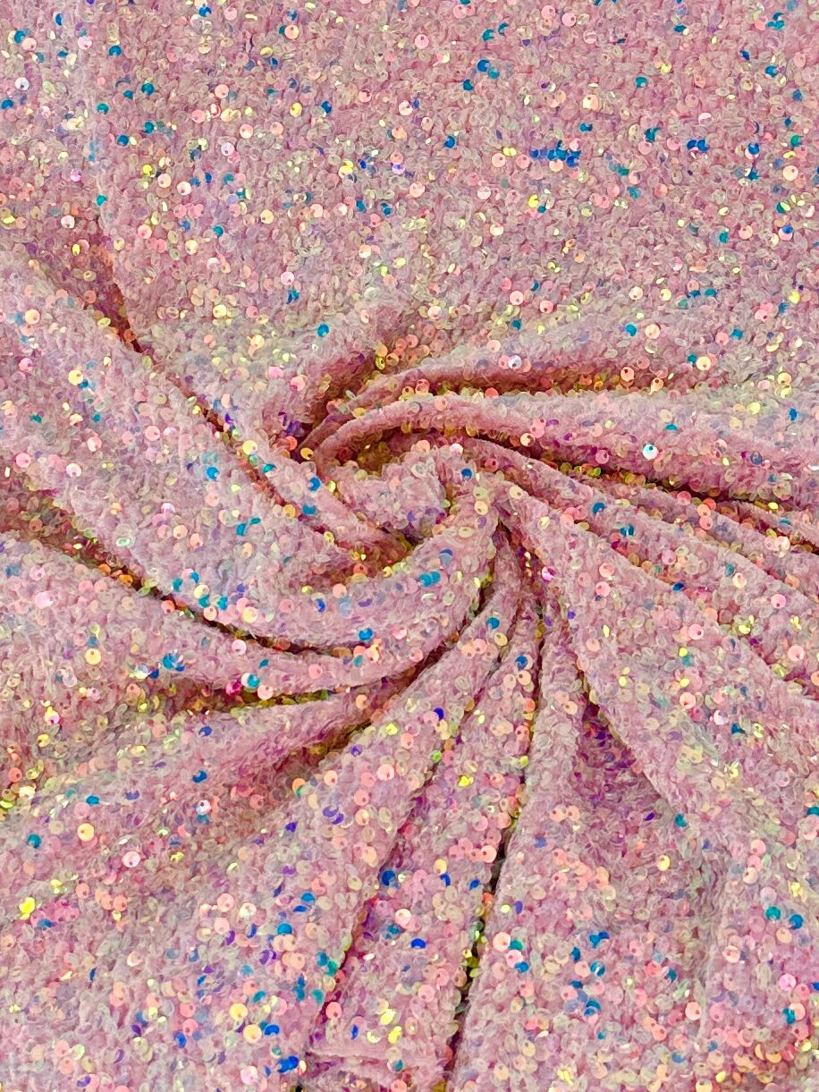 Iridescent Sequin on Velvet