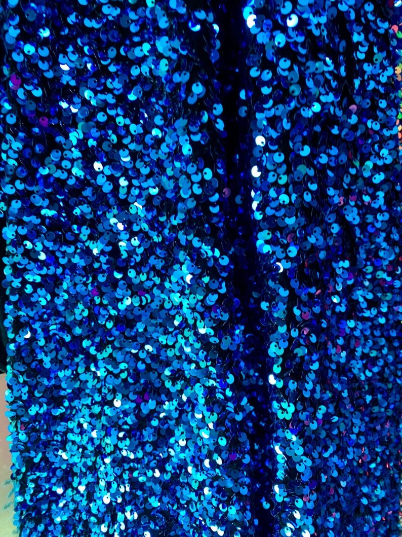 Iridescent Sequin on Velvet