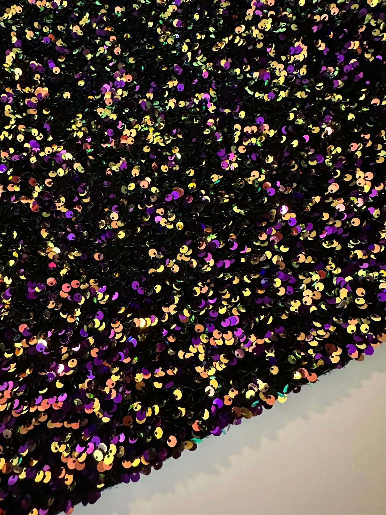 Iridescent Sequin on Velvet