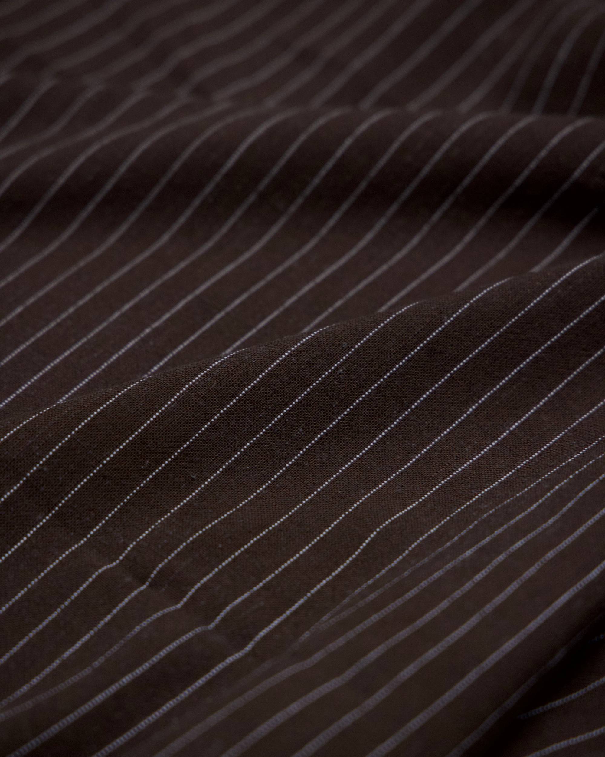 Chocolate Brown Resort Pinstripe Linen Blend, Kiki Sewing Store, Kiki Luxury Fabric, Cheap Fabric Store, Kiki Textiles, Kiki Textile by the Yard, Kiki Textile USA