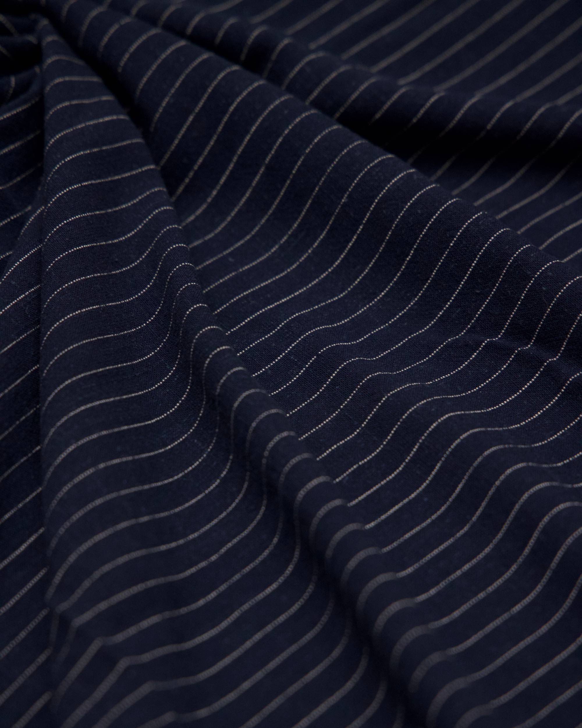 Navy Resort Pinstripe Linen Blend, Pinstripe Fabric, Resort Wear Fabric, Linen Rayon Blend, Striped Linen Fabric, Tailored Fabric, Lightweight Suiting Fabric, Breathable Linen Fabric