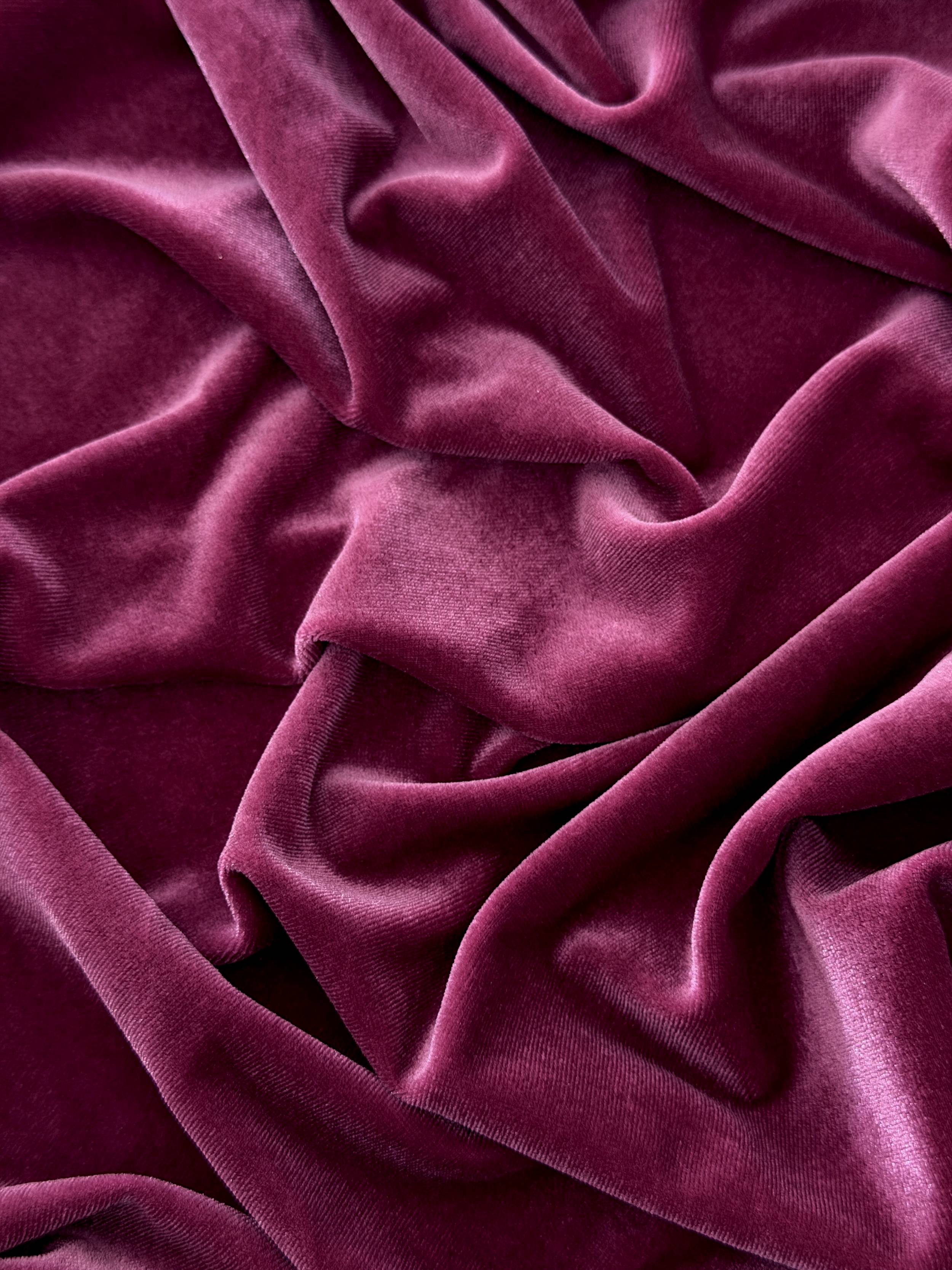 Deep Rose Stretch Velvet, Stretch Velvet Material, Stretch Velvet Fabric, Velour Fabric Sale, Velvet Fabric Online, Stretch Velvet Spandex, Plush Velvet