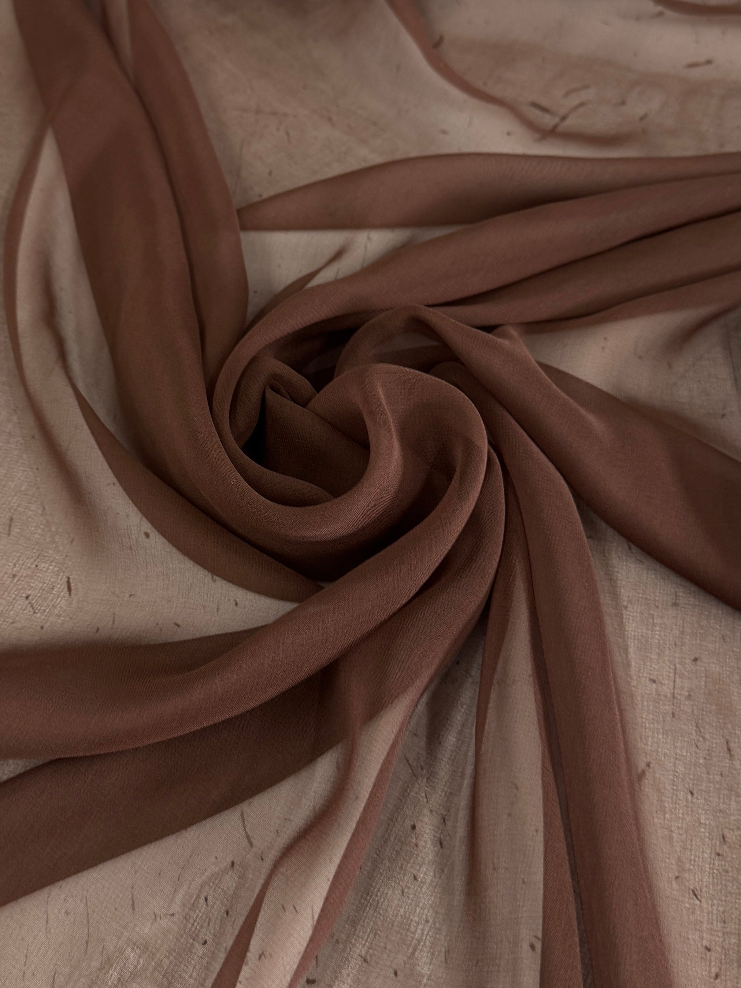 Chocolate Brown Italian Silk Chiffon, Silk Chiffon Fabric, Pure Silk Chiffon, Luxury Silk Fabric, Lightweight Silk Fabric, Sheer Silk Fabric, Designer Silk Fabric, High End Silk Fabric