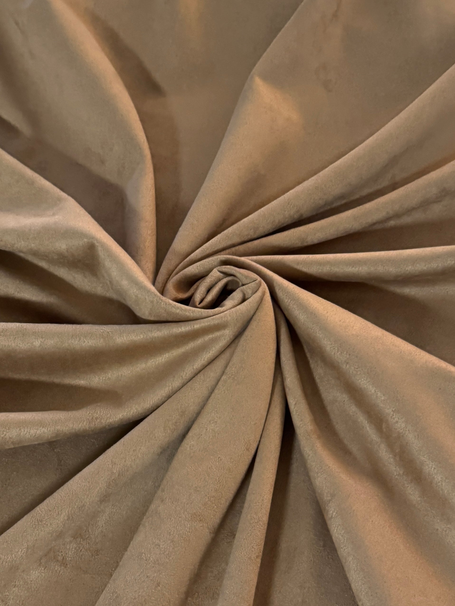 Khaki Stretch Apparel Techno Suede, Techno Suede Fabric, Faux Suede Fabric, Microfiber Suede Fabric, Vegan Suede Fabric, Elastic Suede Fabric, Spandex Suede Fabric, Suede Knit Fabric