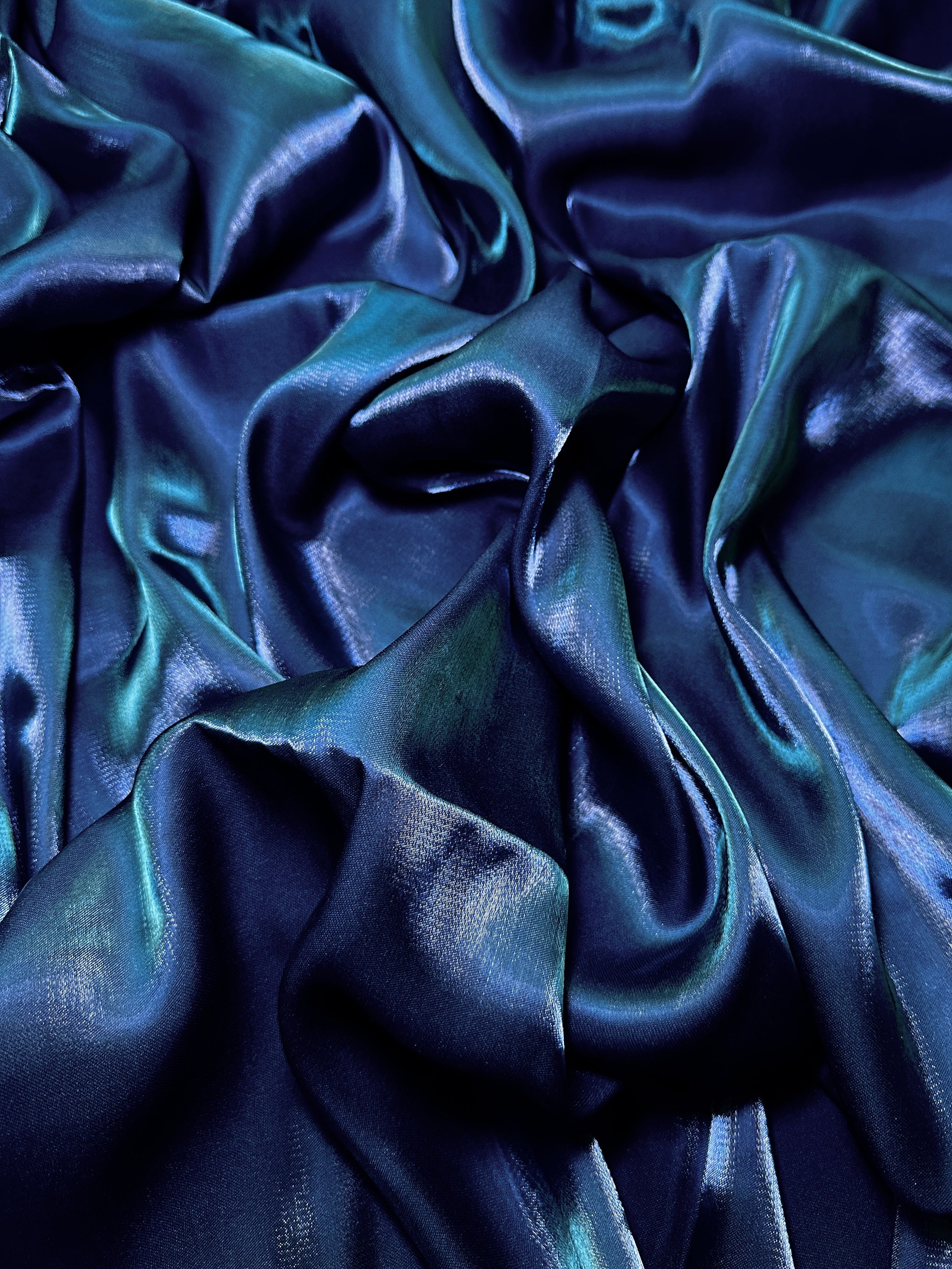 Navy Blue Water Liquid Shimmery Chiffon, Premium Glittery Chiffon, Wet Chiffon, Shimmery Chiffon, Fancy fabric, Luxurious liquid fabric, Chiffon for women