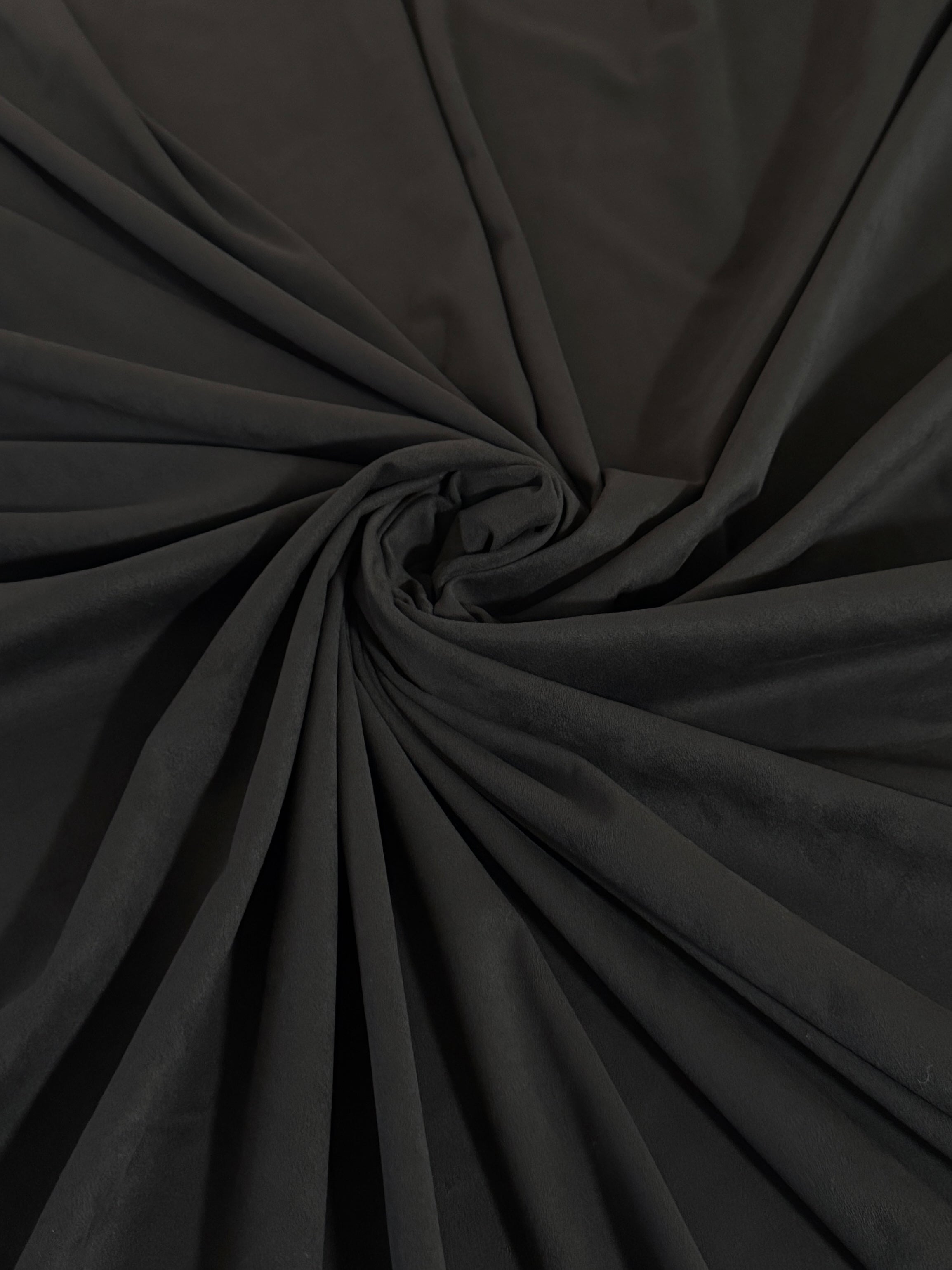 Charcoal 4 Way Stretch Buttery Soft Techno Suede, stretch techno suede, buttery soft suede, 4 way stretch, stretch suede fabric, faux suede fabric, soft suede fabric, elastic suede fabric, spandex suede fabric