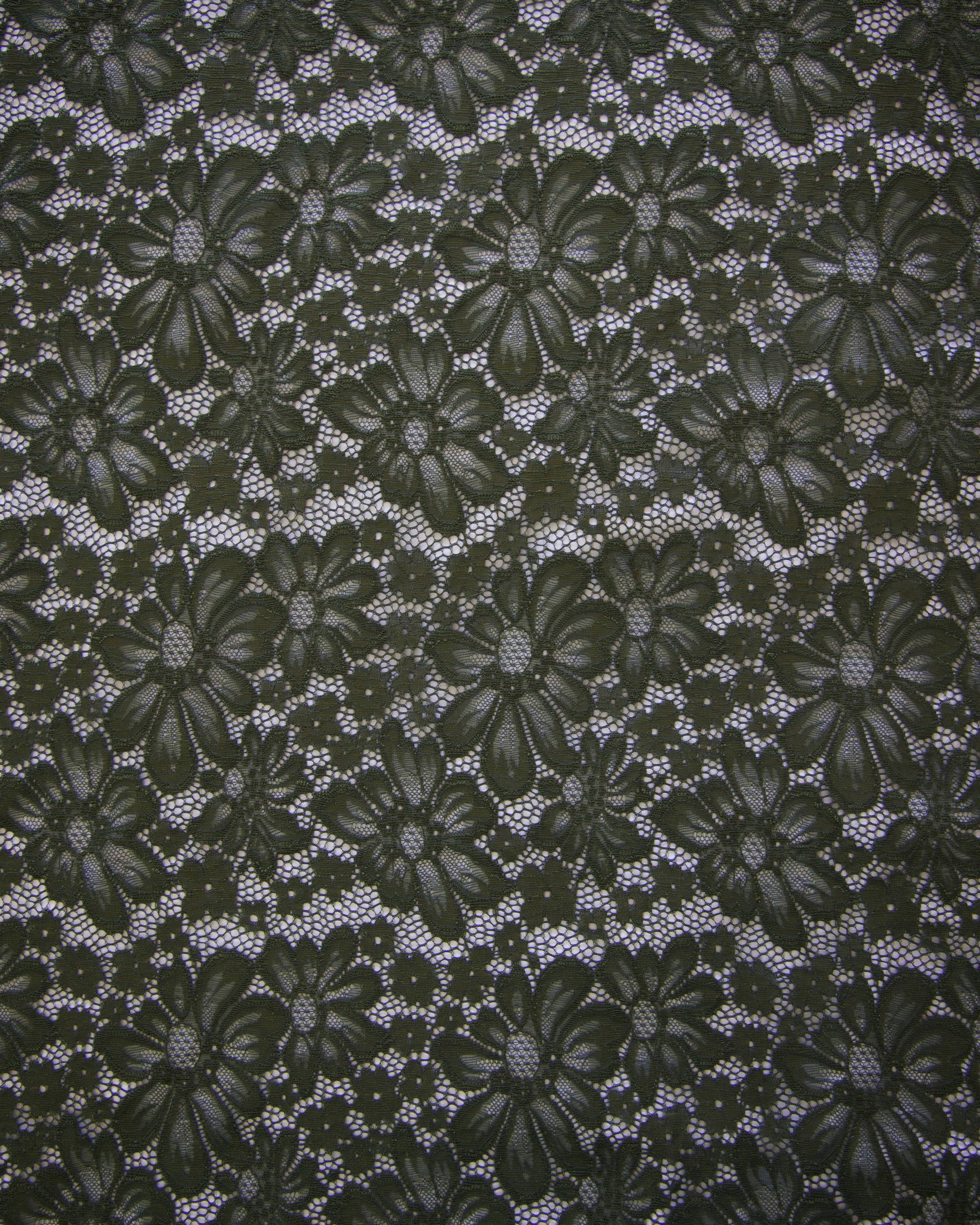 Olive Green Floral Chantilly Stretch Lace Mesh, Floral Lace Fabric, Floral Lace Mesh, Chantilly Lace Fabric, Sheer Lace Fabric, Stretch Lace Fabric, Lace Mesh Fabric