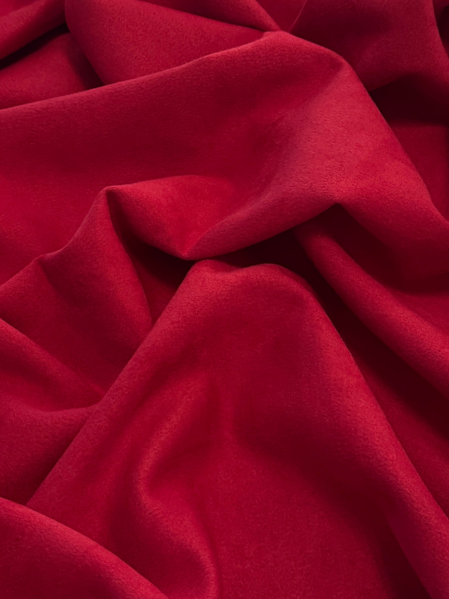 Red Stretch Apparel Techno Suede, Stretch Suede Fabric, Techno Suede Fabric, Faux Suede Fabric, Microfiber Suede Fabric, Vegan Suede Fabric, Elastic Suede Fabric, Spandex Suede Fabric, Suede Knit Fabric