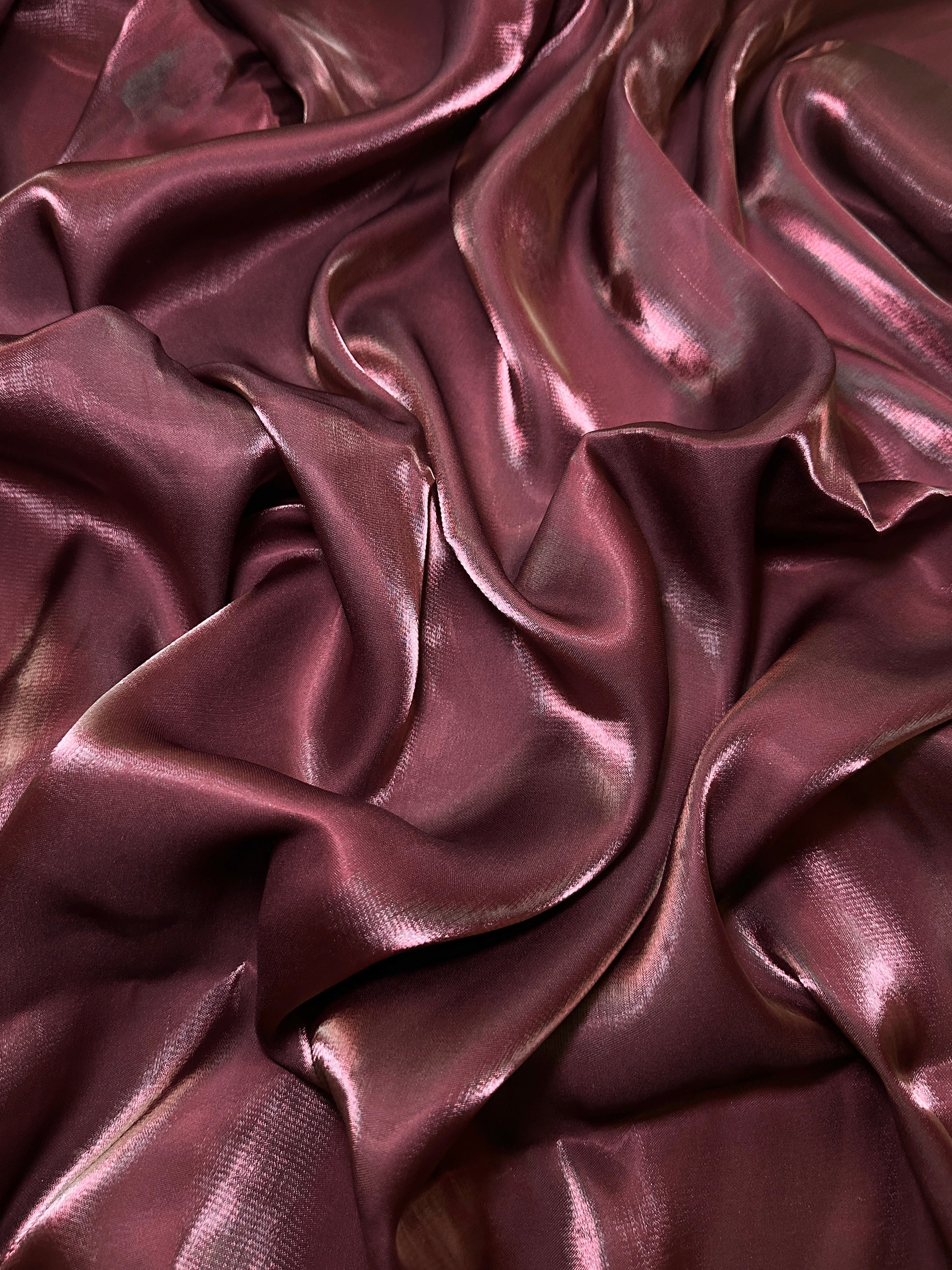 Faded Burgundy Water Liquid Shimmery Chiffon, Premium Glittery Chiffon, Wet Chiffon, Shimmery Chiffon, Fancy fabric, Luxurious liquid fabric, Chiffon for women