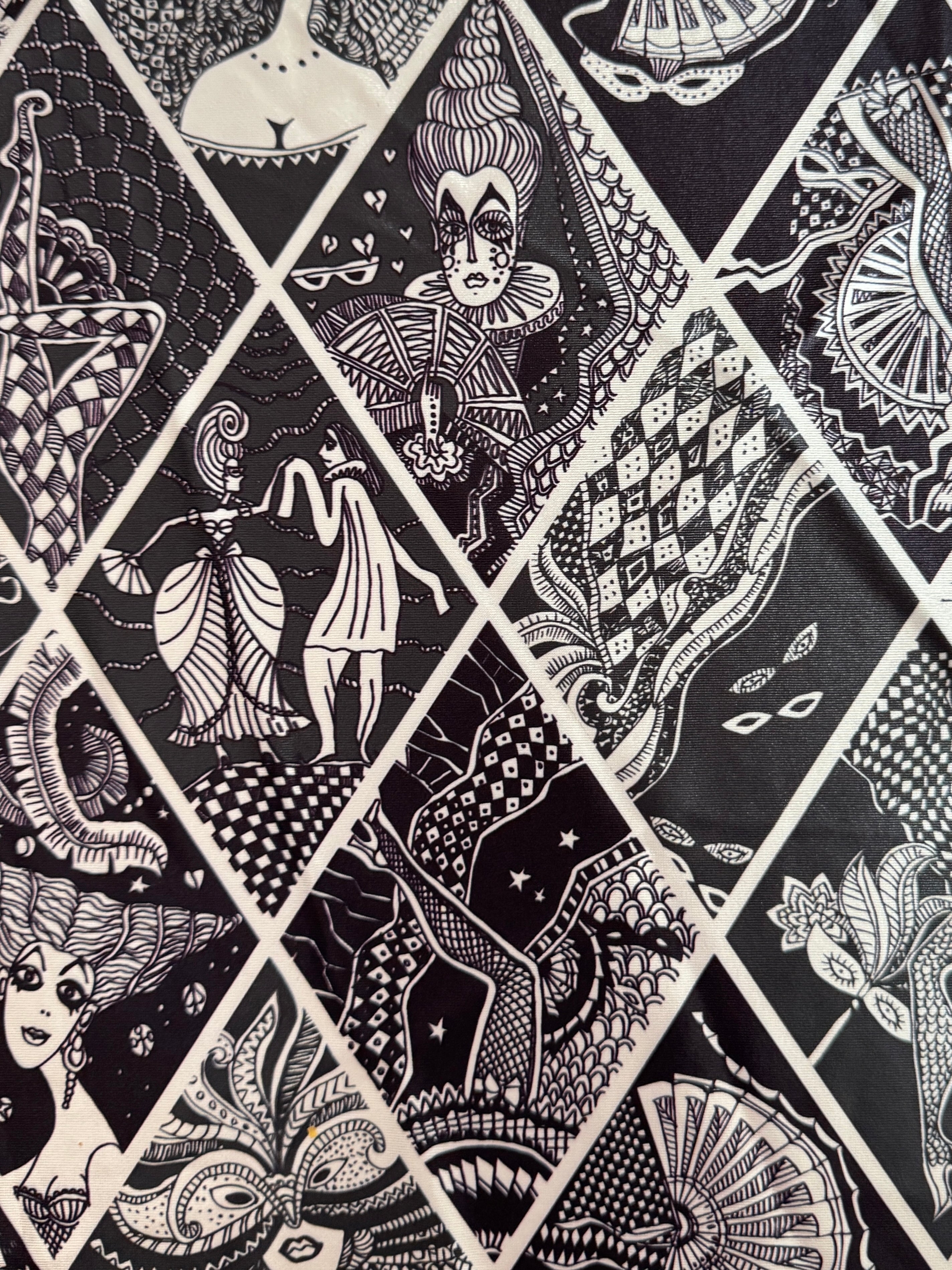 Midnight Stories Nylon Spandex, Nylon Spandex Print, Printed Spandex Fabric, Stretch Print Fabric, Printed Stretch Fabric, Spandex Print Fabric, Printed Fabric Stretch