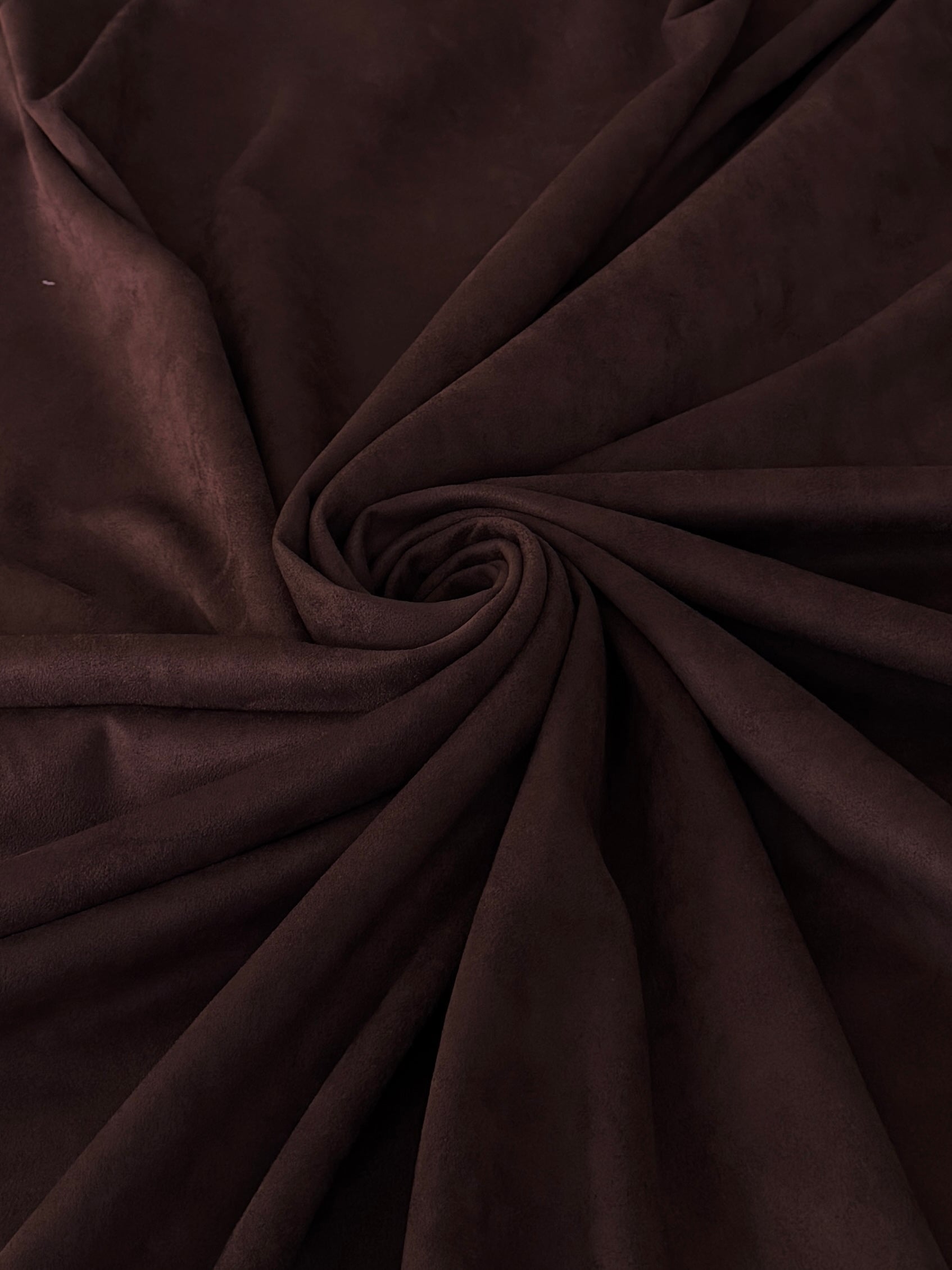 Brown Chocolate Stretch Apparel Techno Suede, Techno Suede Fabric, Faux Suede Fabric, Microfiber Suede Fabric, Vegan Suede Fabric, Elastic Suede Fabric, Spandex Suede Fabric, Suede Knit Fabric