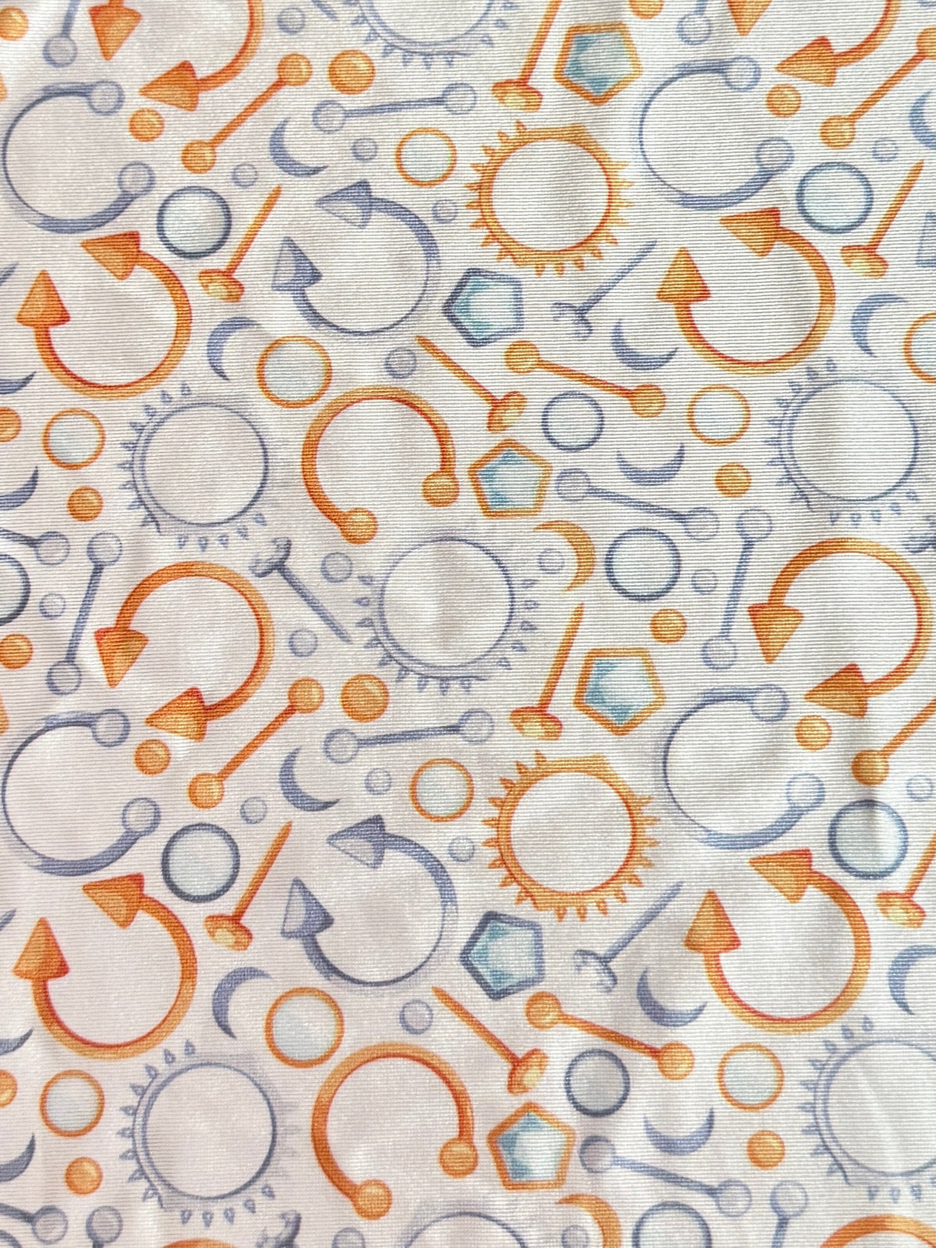 White Abstract Piercing Nylon Spandex, Kiki Sewing Store, Luxury Fabric, Cheap Fabric Store, Kiki Textiles, Textile by the Yard, Los Angeles Fabrics
