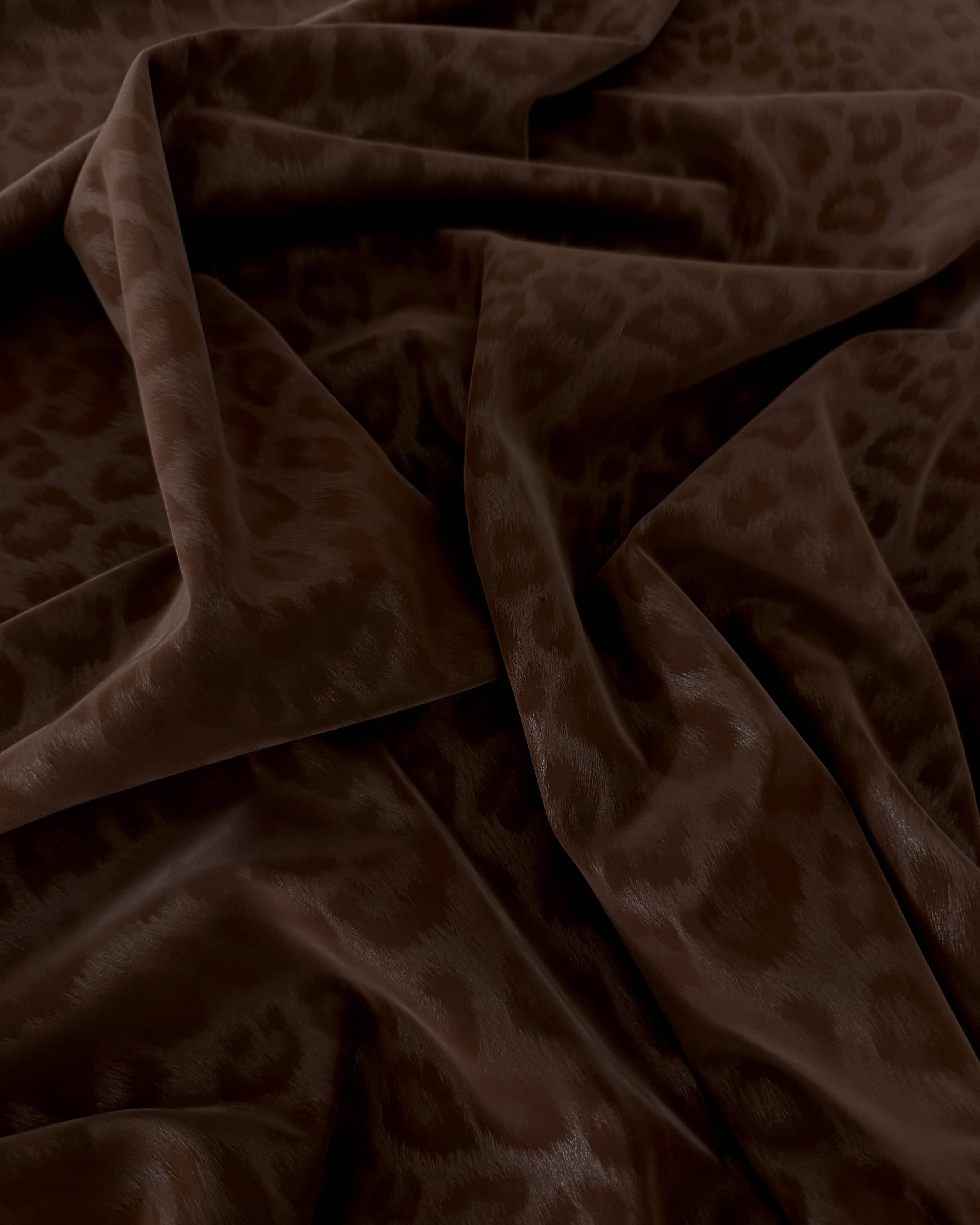 Brown Chocolate Cheetah Print Stretch Faux Leather, Leopard Print Leather, Stretch Faux Leather, Animal Print Fabric, Vegan Leather Fabric, Cheetah Print Fabric