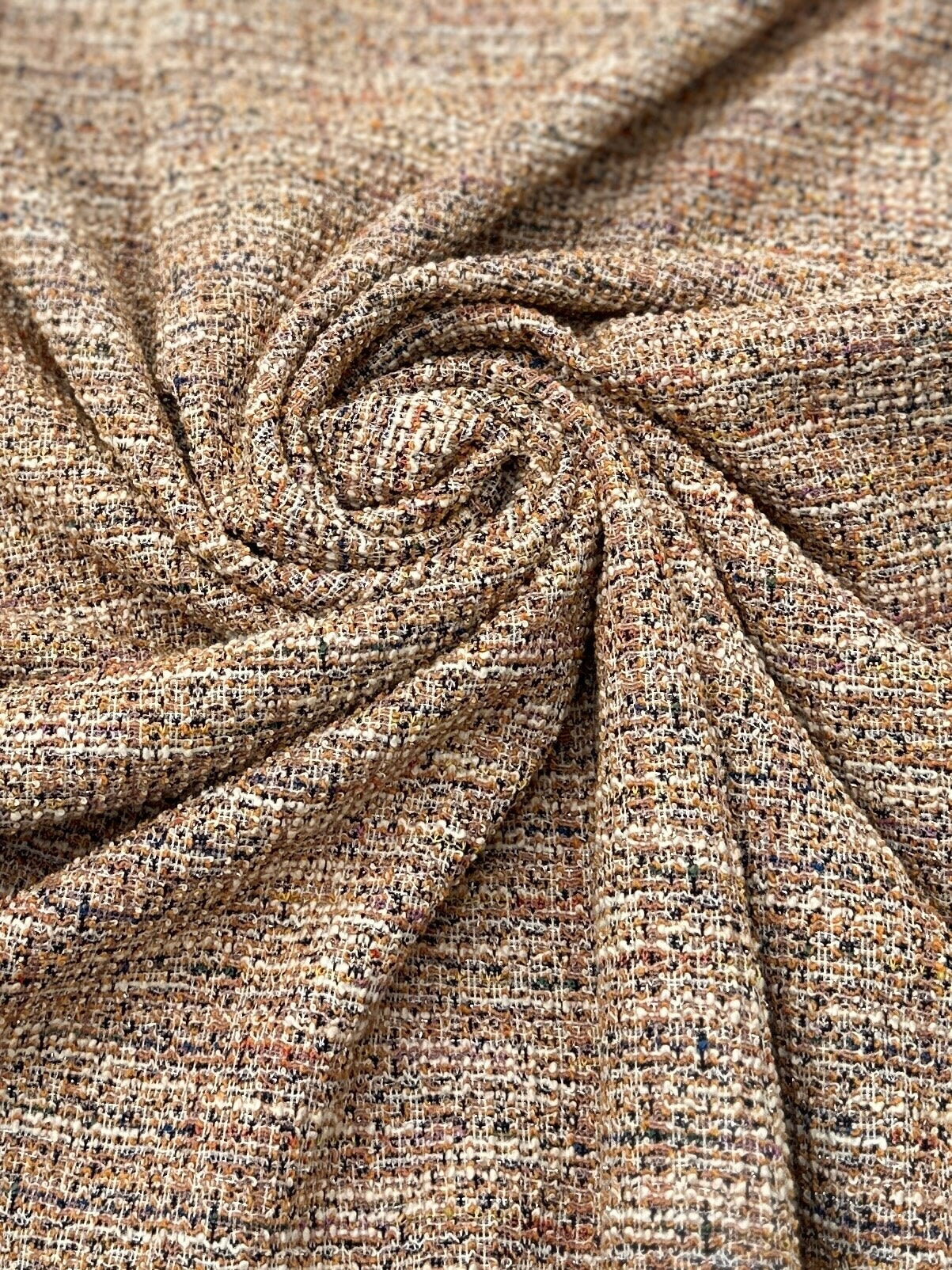 Beige Taupe Stretch Chenille Tweed, Tweed fabric, Soft tweed, Cozy chenille, Chenille texture, Winter tweed, Fashion tweed, Heavy tweed, Boucle chenille, Luxury tweed