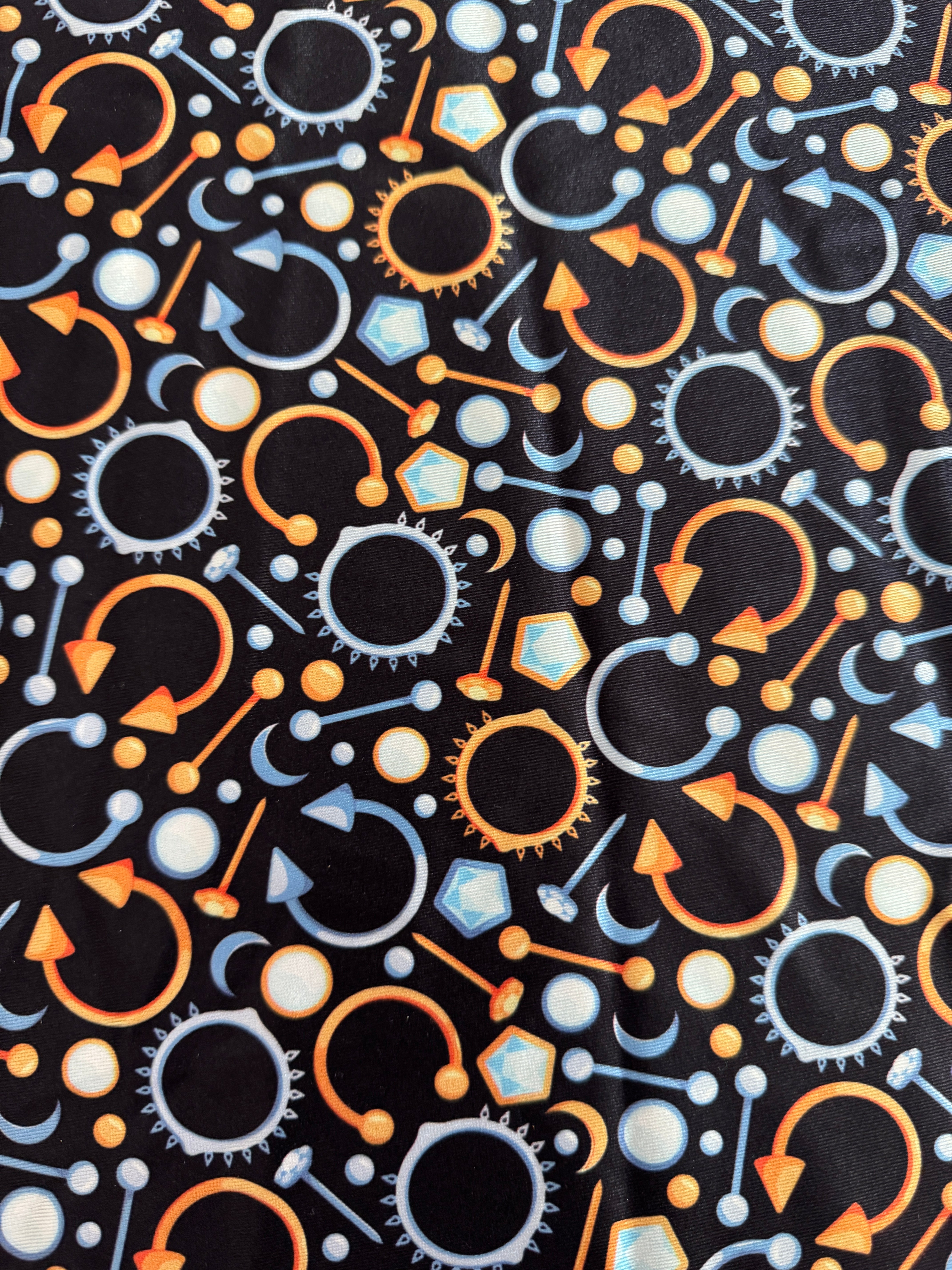 Black Abstract Piercing Print Nylon Spandex, Nylon Spandex Print, Printed Spandex Fabric, Stretch Print Fabric, Printed Stretch Fabric, Spandex Print Fabric, Printed Fabric Stretch