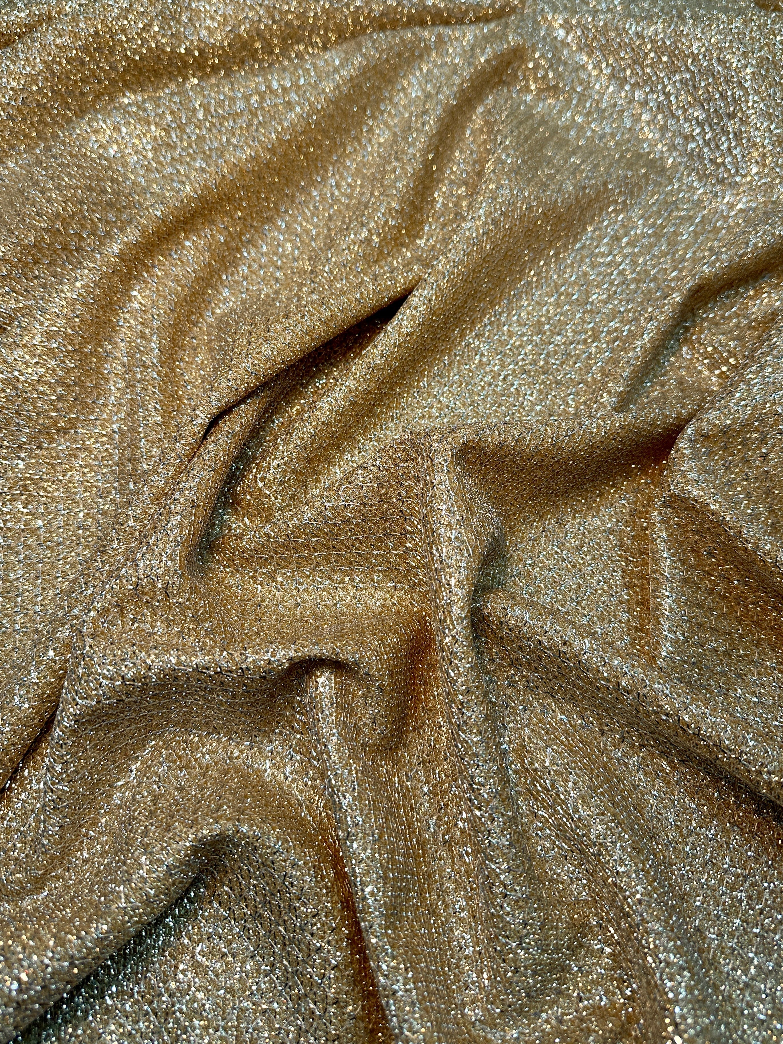 Gold Shimmery Metallic Brocade, Brocade for woman, shiny fabric for bride, Metallic Brocade, Brocade in low price, Shimmery fabric for party wear, Brocade for gown