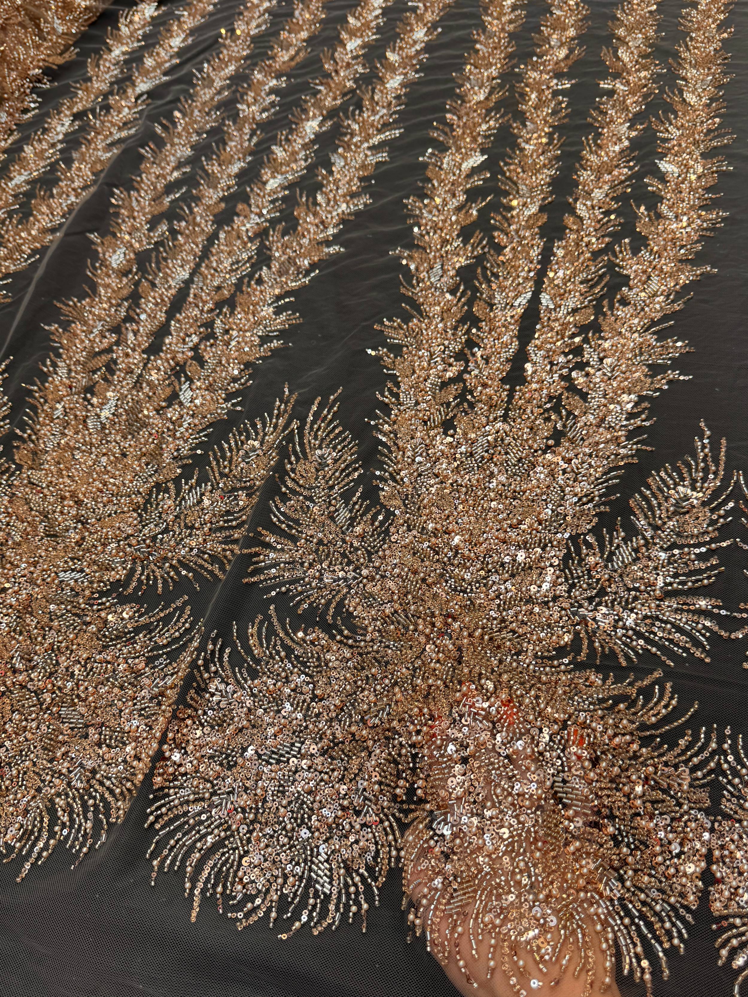 Fireworks Beaded Couture Lace