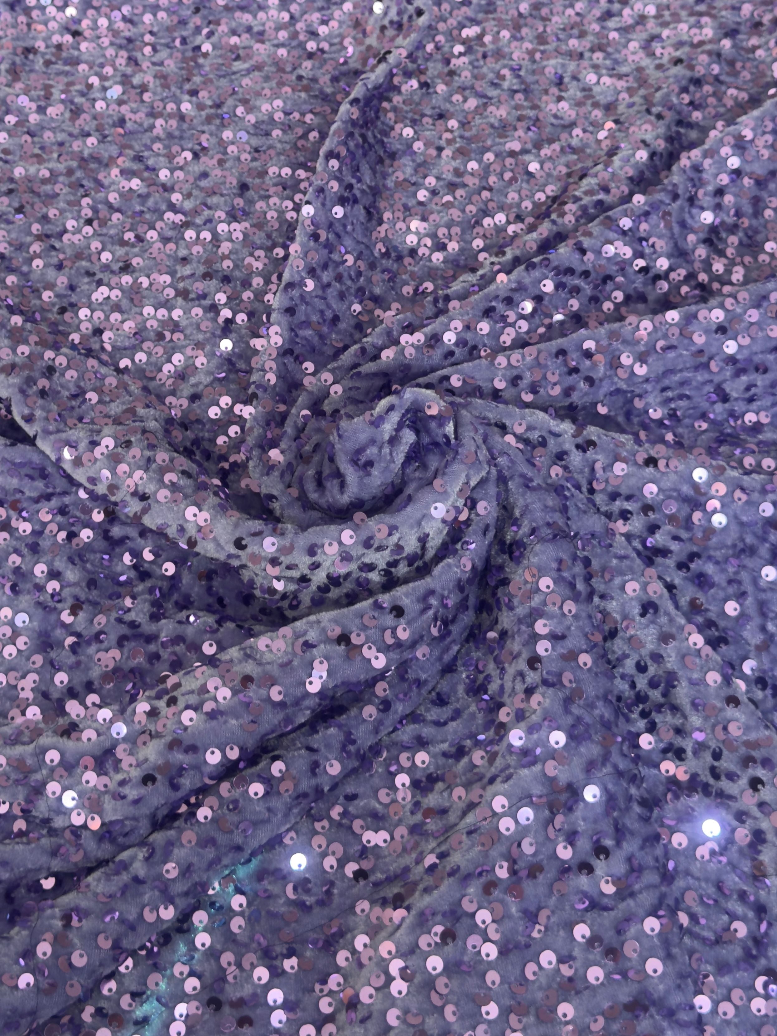 Light Lavender Sequins Velvet, Stretch Sequin Mesh, Stretch Sequin velvet for woman, Stretch Sequin velvet for bride, Stretch Sequin velvet on discount, Stretch Sequin velvet online
