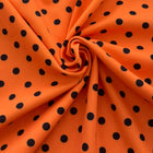 Black on Orange Mini Polka Dot