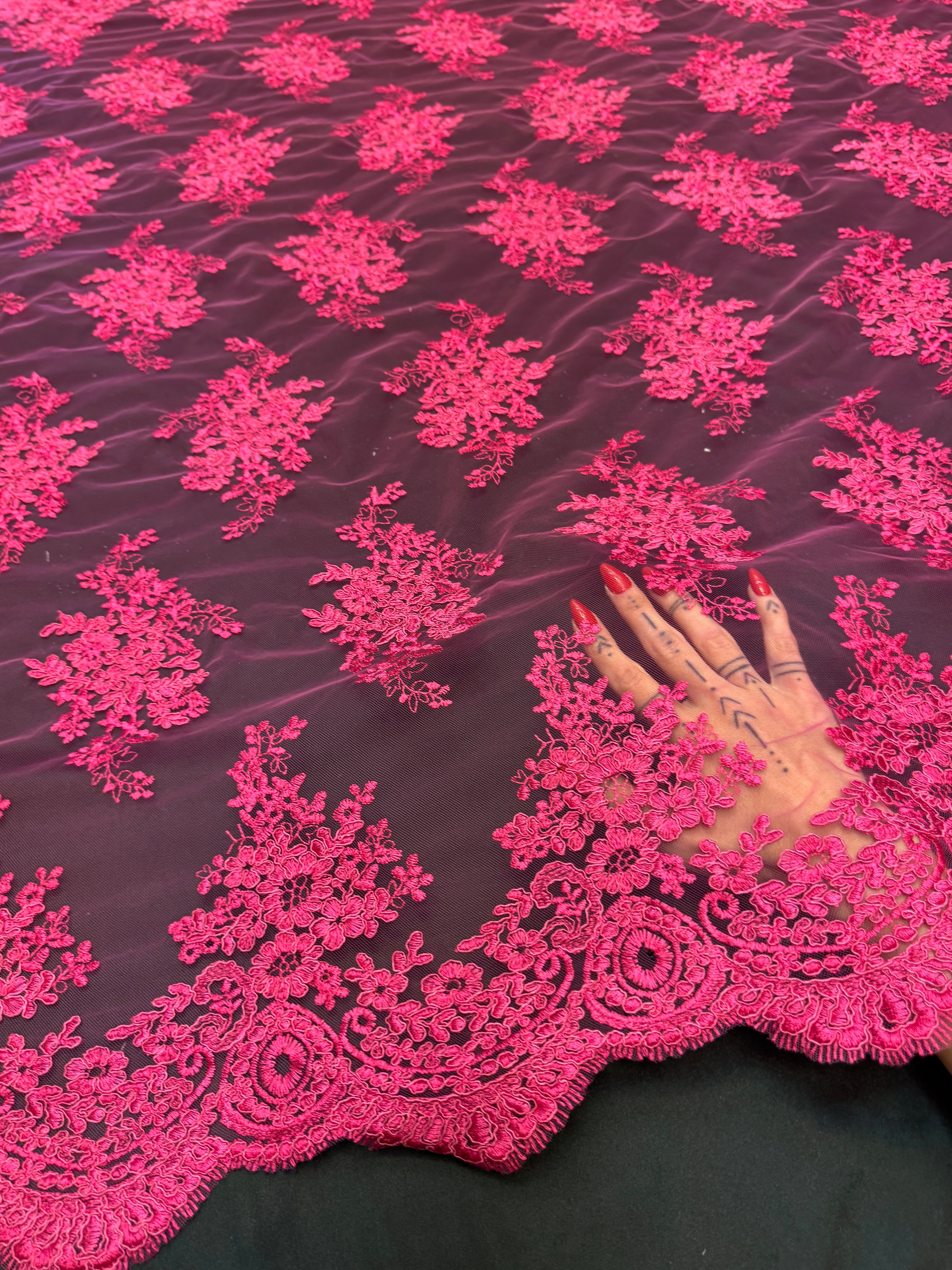 Fleur Scalloped Lace Mesh