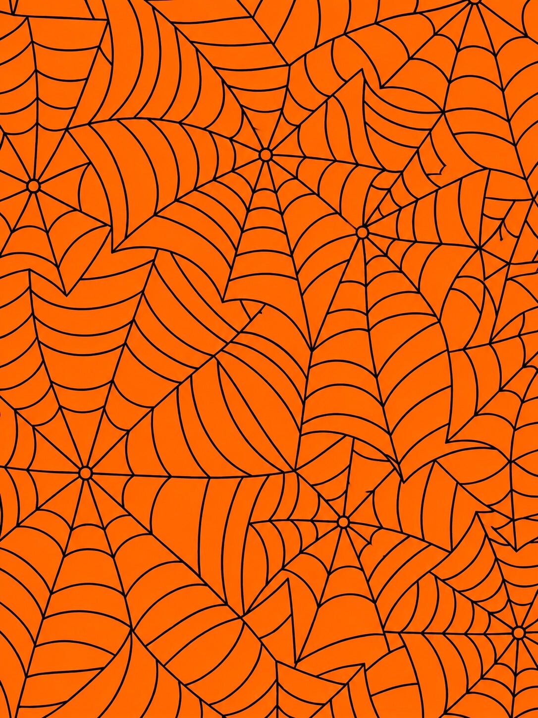 Orange Spider Web Print Nylon Spandex, Halloween Spandex, Halloween Fabric, Spandex Fabric, Nylon Spandex, Stretch Fabric, 4 Way Stretch, Spooky Fabric