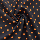 Orange on Black Mini Polka Dot