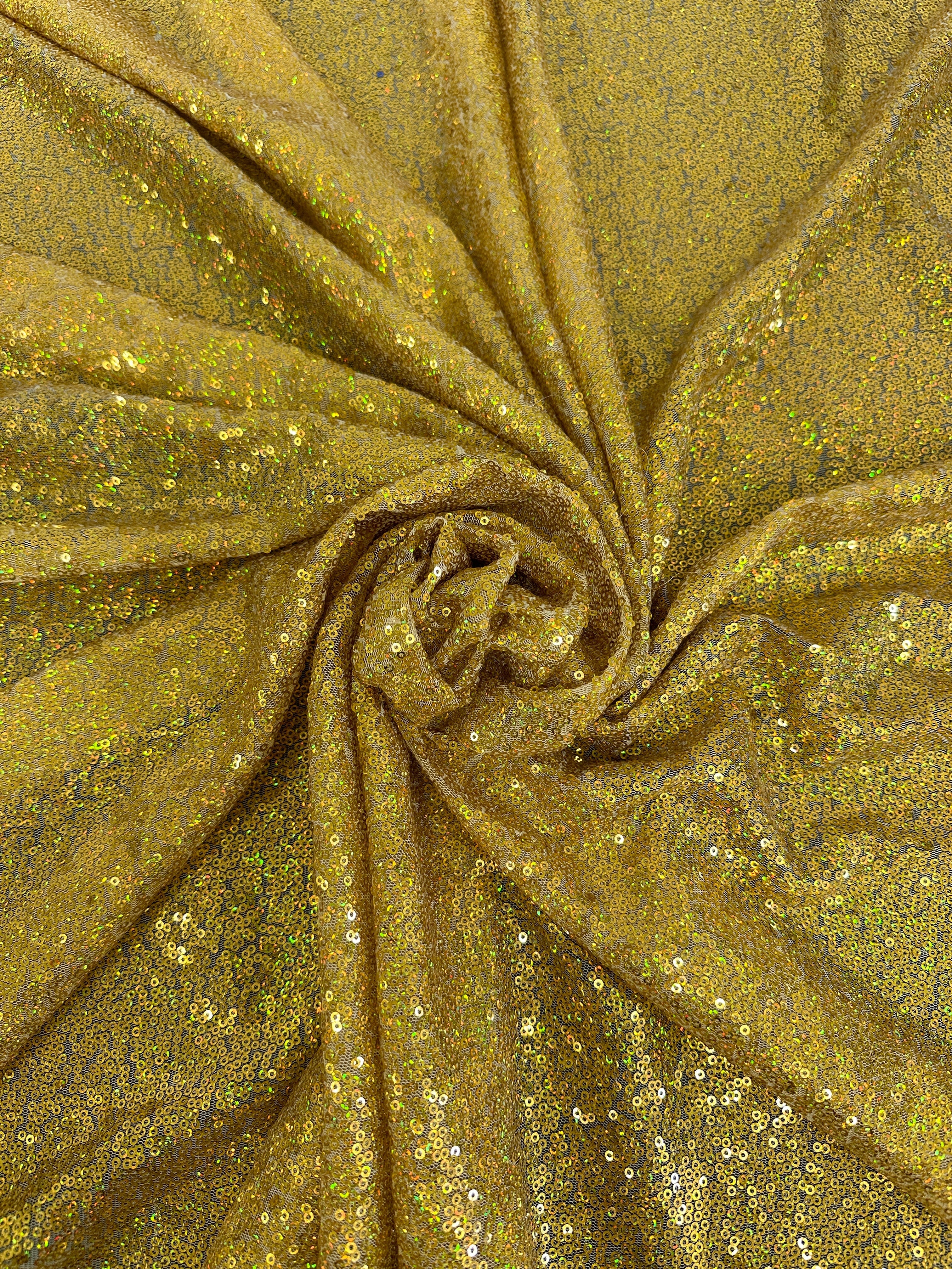 Gold Iridescent Sequin on Mesh, Gold Sequin Mesh for woman, Stretch Sequin Mesh for bride, Stretch Sequin Mesh on sale, Sequin Mesh on discount, Sequin Mesh online